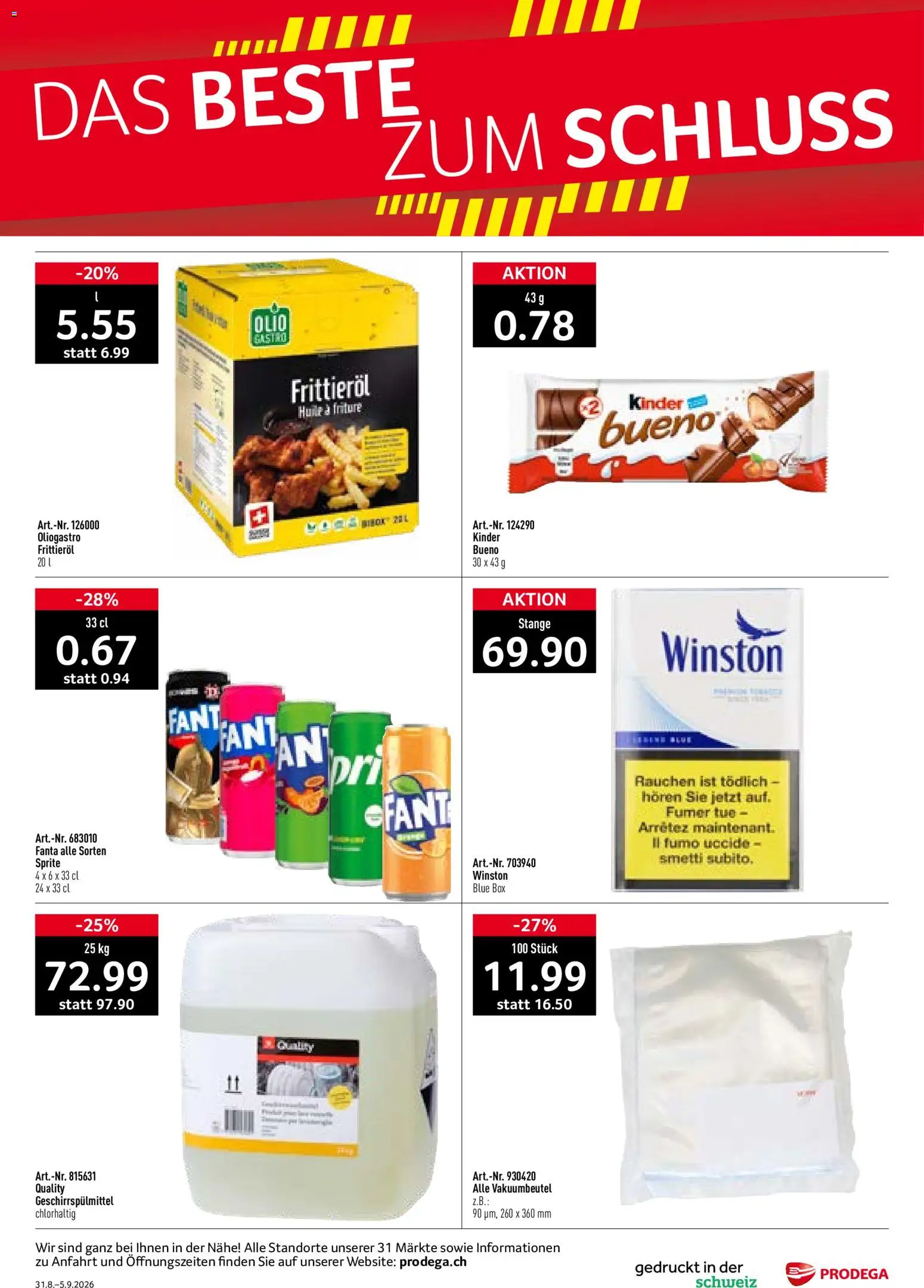 Prodega aktionen – gültig ab 31.08.2026 | Seite: 36 | Produkte: Fanta, Sprite, Box, Geschirrspülmittel
