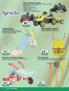 KTC Katalog igračke i tekstil - Pregled kataloga iz trgovine KTC, vrijedi od 06.05.2026 | Stranica: 2 | Proizvodi: Ljuljačke, Kolica, Traktor