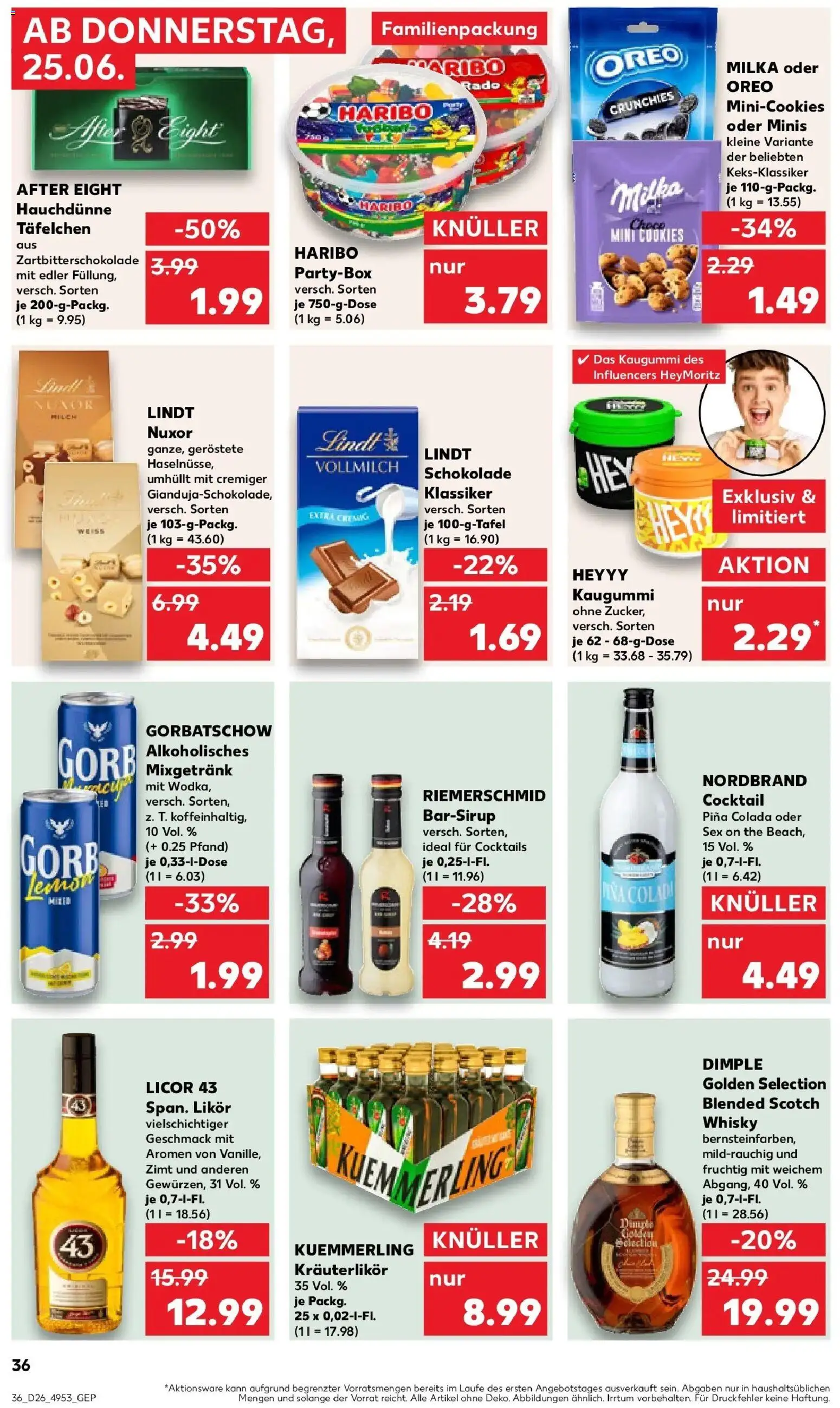 Kaufland Prospekt Wülfrath – gültig ab 22.06.2026 | Seite: 45 | Produkte: Whisky, Haribo, Schokolade, Creme
