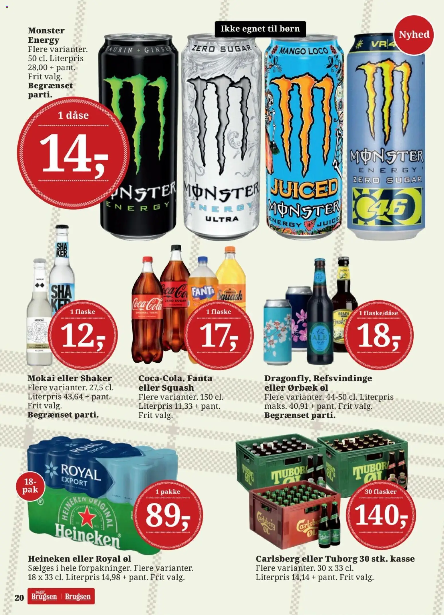 Dagli'Brugsen tilbudsavis – gyldig fra 24.04.2026 | Side: 20 | Produkter: Juice, Øl, Squash, Fanta