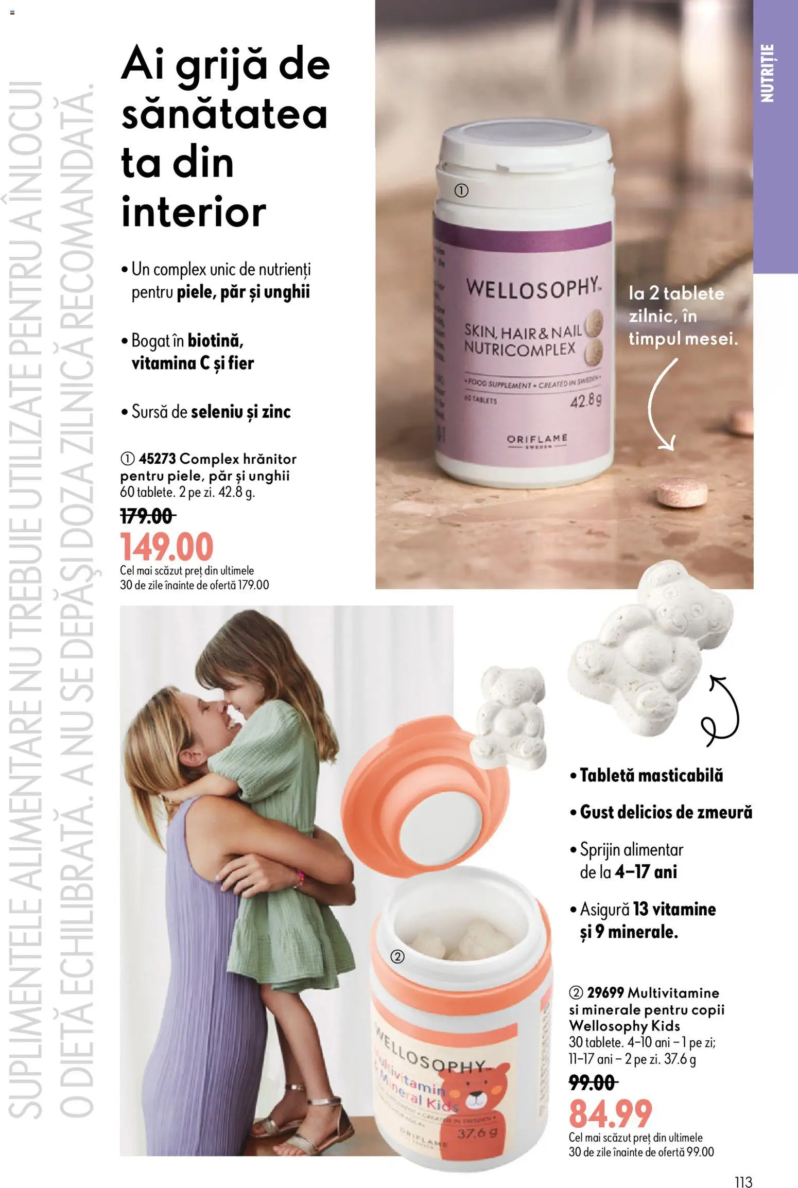 Noul catalog Oriflame – valabil de la 19.08.2026 | Pagină: 113 | Produse: Zmeură, Fier, Tabletă