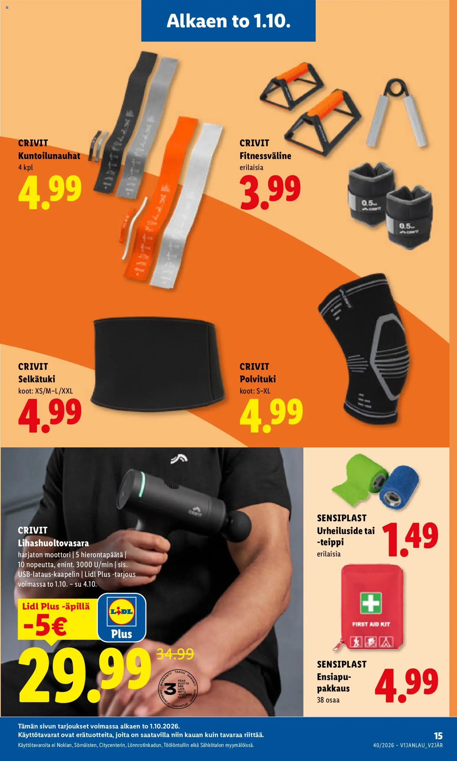 Lidl tarjoukset Helsinki – voimassa 01/10/2026 alkaen | Sivu: 19 | Tuotteet: Ensiapu, Teippi