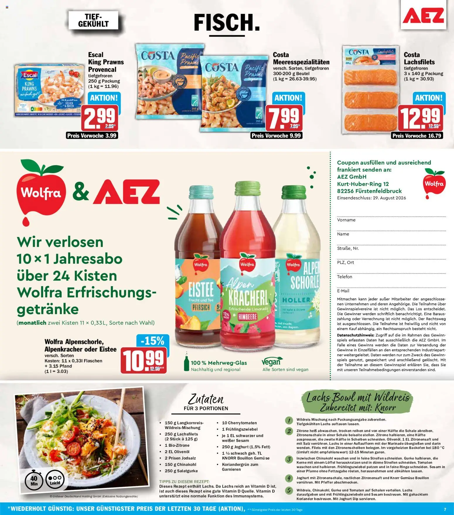 AEZ Prospekt – gültig ab 17.08.2026 | Seite: 7 | Produkte: Frühlingszwiebel, Limonade, Salz, Himbeere
