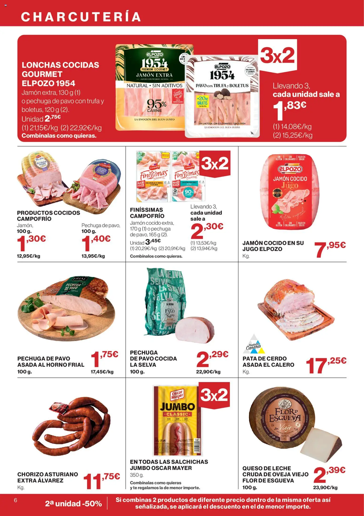 Supercor Canarias │ válido desde el 28/10/2026 | Página: 6 | Productos: Jamón, Cerdo, Horno, Salchichas