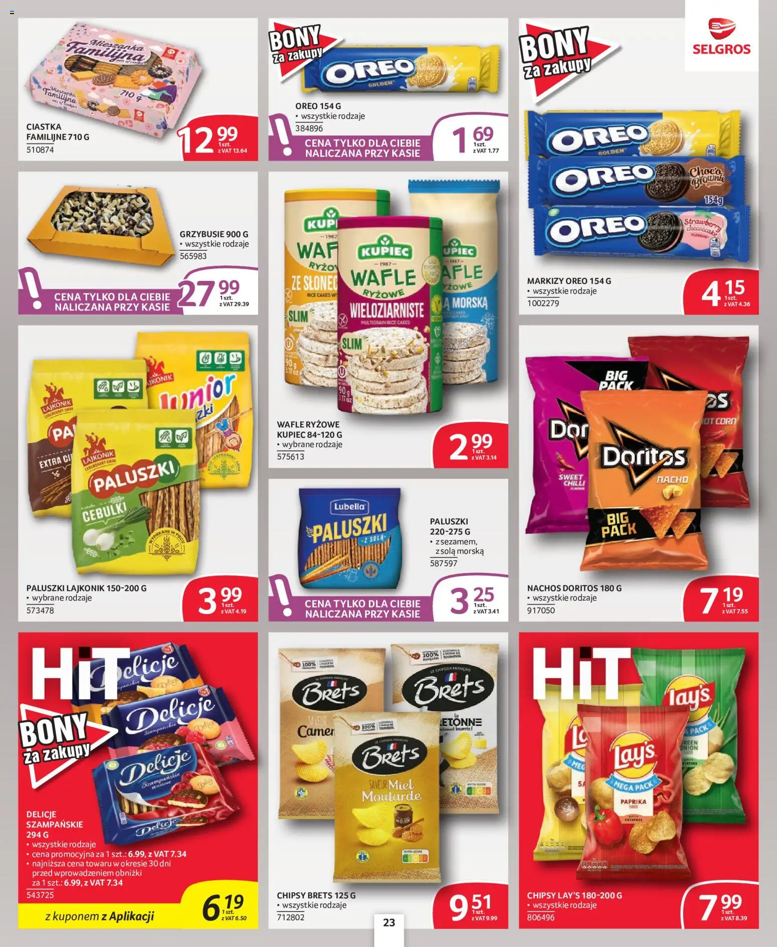 Selgros cash&carry gazetka - Oferta spożywcza od 24.09.2026 | Strona: 23 | Produkty: Chipsy, Nachos, Doritos, Paluszki