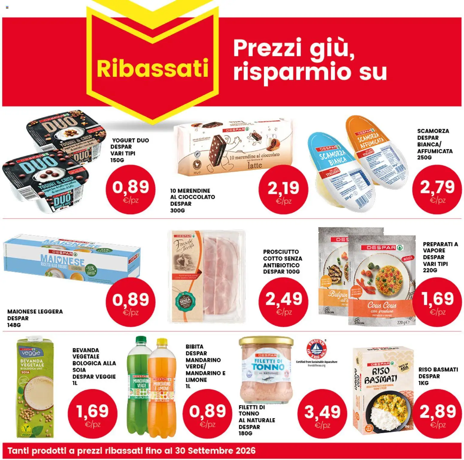 Volantino Interspar del 10/09/2026 | Pagina: 32 | Prodotti: Vegan, Cioccolato, Limone, Tonno
