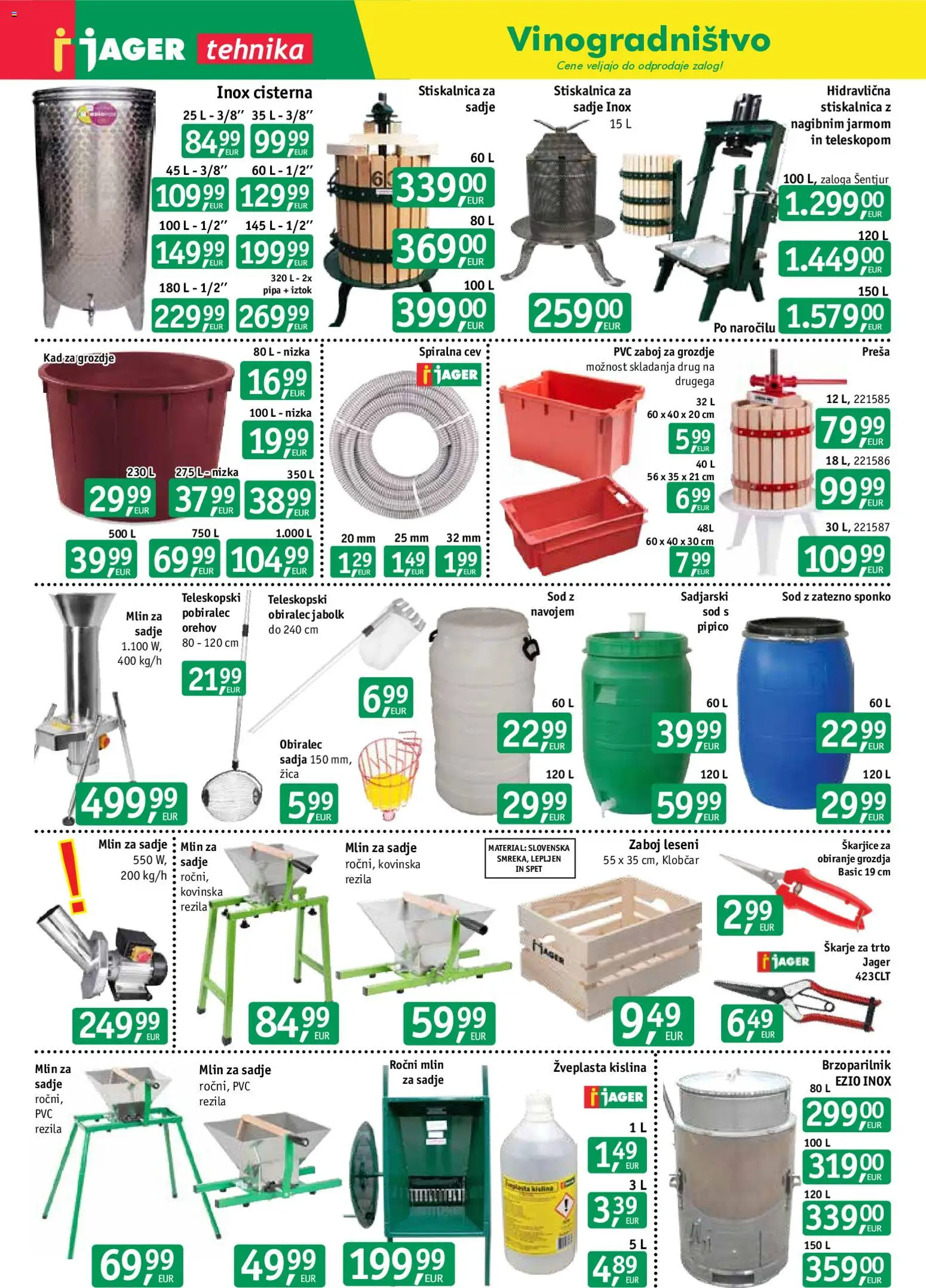 Novi Jager katalog ponudbe – veljaven od 26.08.2026 | Stran: 7 | Izdelki: Grozdje, Zaboj, Sadje