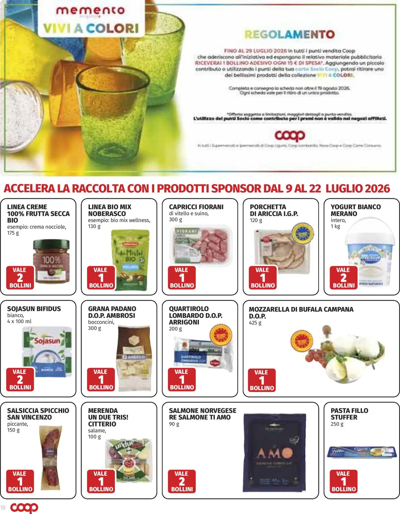 Volantino COOP del 09/07/2026 | Pagina: 18 | Prodotti: Crema, Salmone, Frutta, Salsiccia