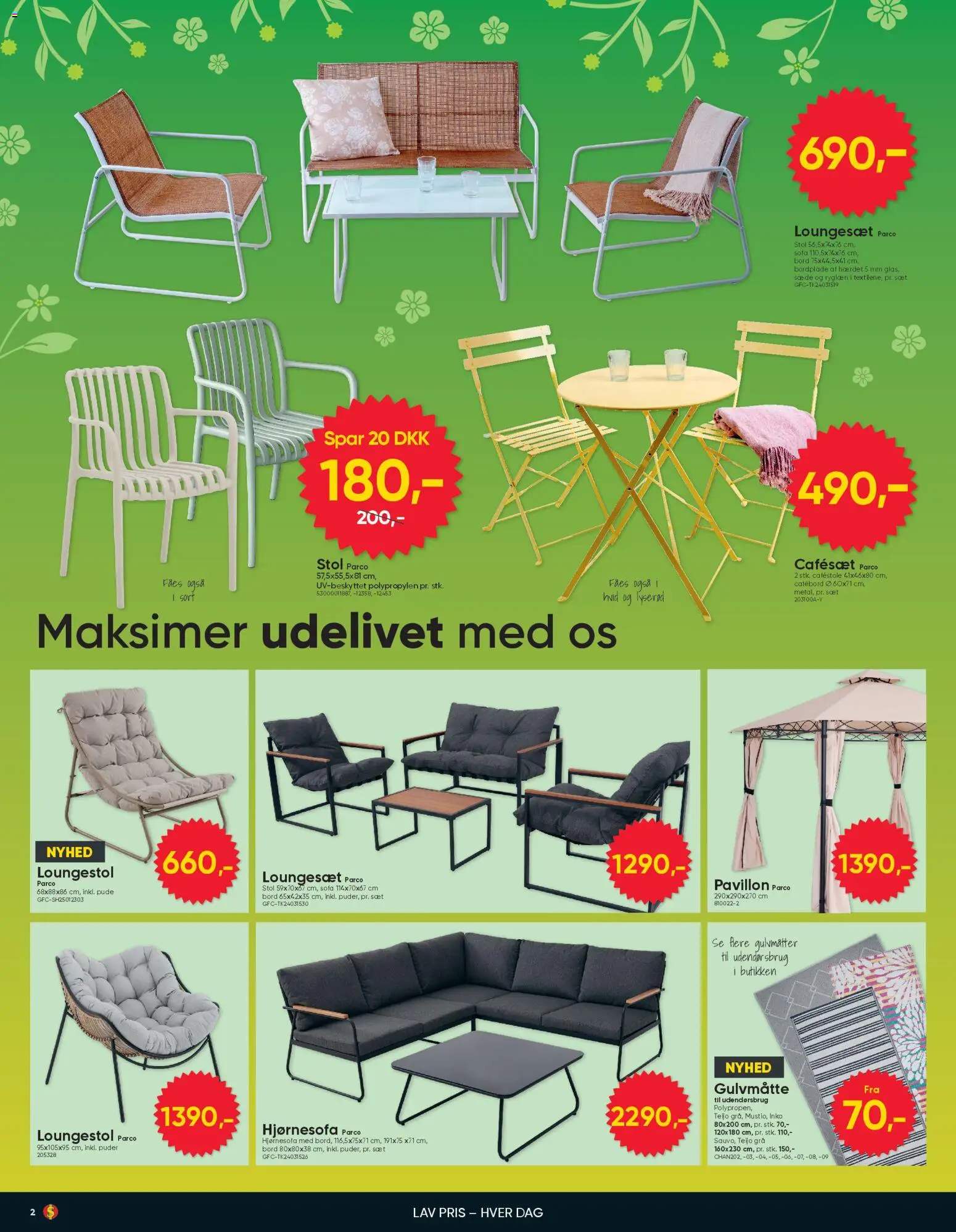 Bigdollar tilbudsavis – gyldig fra 17.04.2026 | Side: 2 | Produkter: Pude, Sofa, Stol, Hjørnesofa