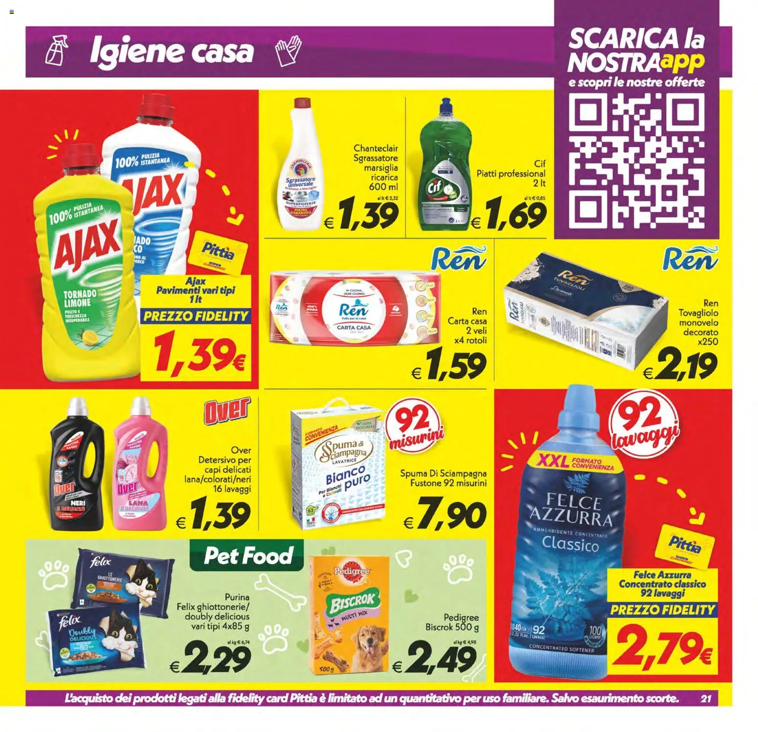 Volantino SuperConveniente del 23/10/2026 | Pagina: 21 | Prodotti: Piatti, Sgrassatore, Limone, Lavatrice