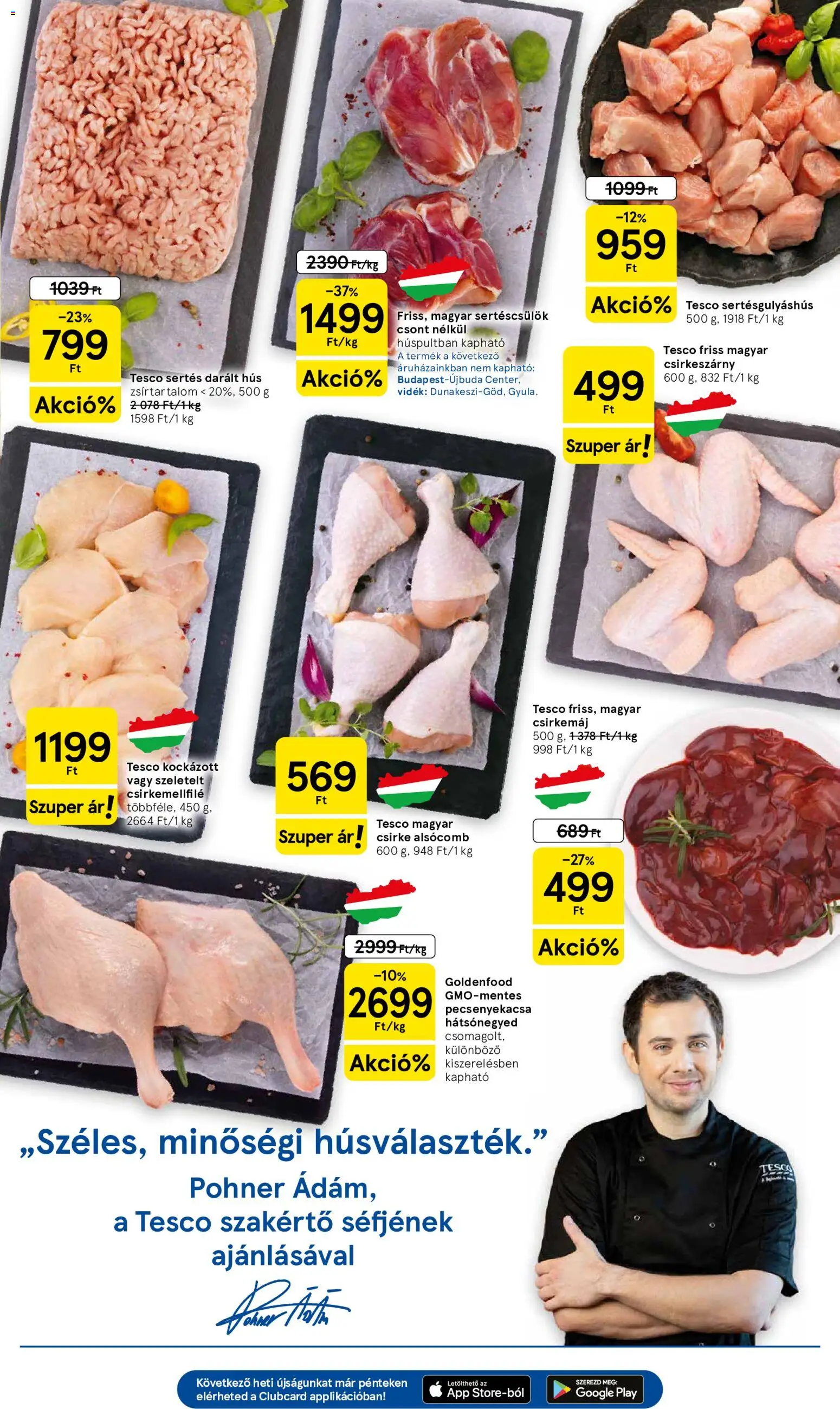 Tesco akciós ujság - amely érvényes a következő dátumtól: 2026.08.06. | Oldal: 3 | Termékek: Darált hús, Hús, Sertéscsülök, Csirke alsócomb