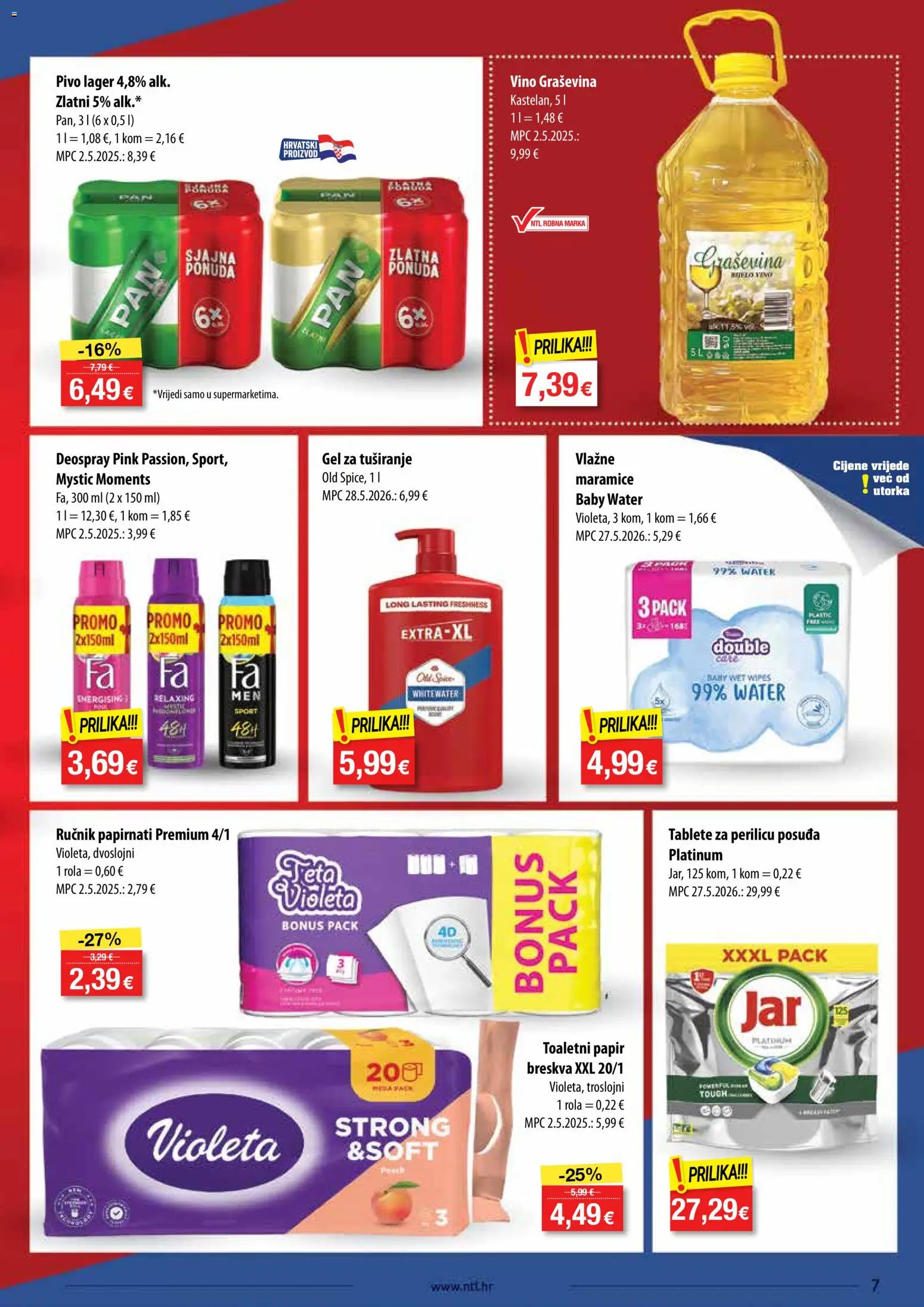 NTL katalog | vrijedi od 17.06.2026 | Stranica: 7 | Proizvodi: Vino, Pivo, Ručnik, Violeta