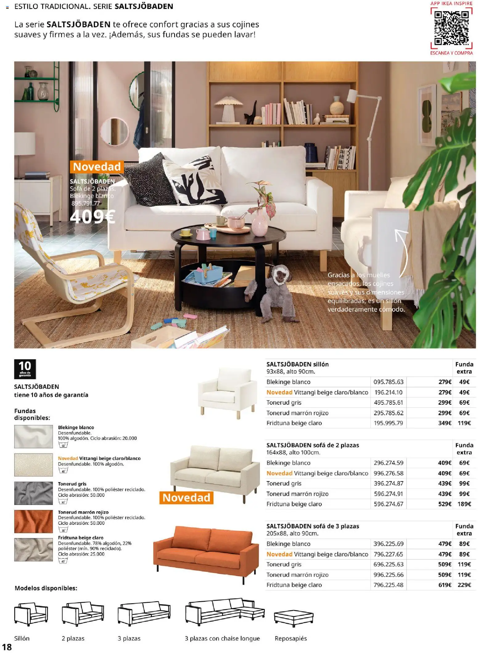 IKEA - Sofás │ válido desde el 28/09/2026 | Página: 18 | Productos: Reposapiés, Té, Funda, Sofá
