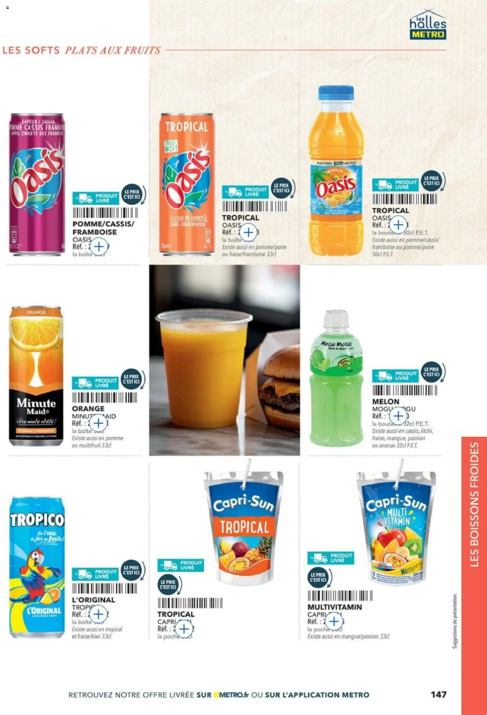 {H1} | Page: 147 | Produits: Mogu Mogu, Melon, Poire, Ananas