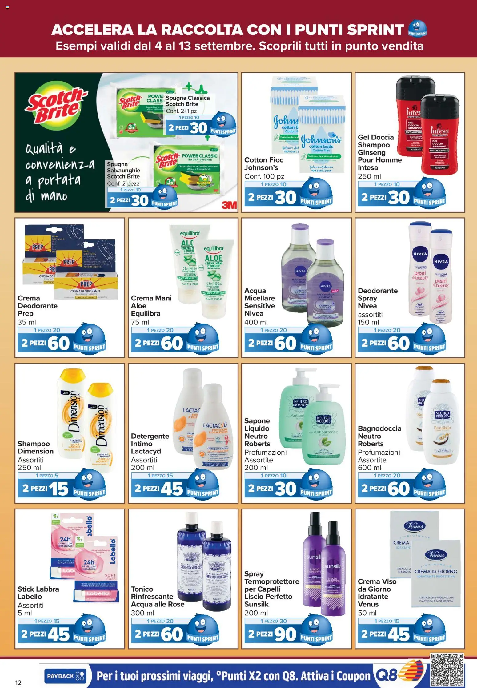 Volantino Carrefour del 04/09/2026 | Pagina: 12 | Prodotti: Balsamo, Detergente, Tè, Acqua
