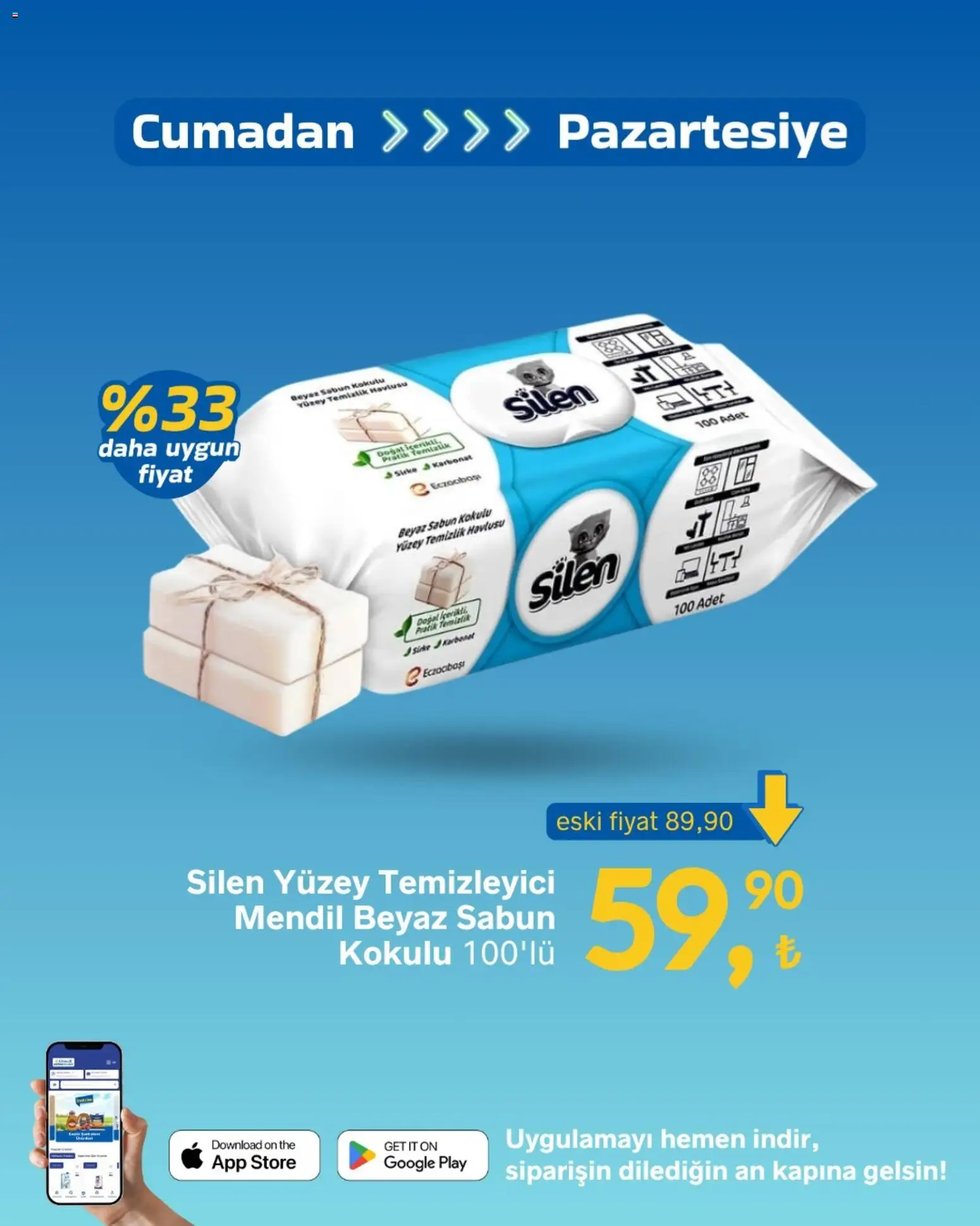 Gürmar - Flaş indirimler - 08.05.2026 tarihinden itibaren geçerlidir | Sayfa: 5 | Ürünler: Mendil, Sabun, Sirke, Yüzey temizleyici