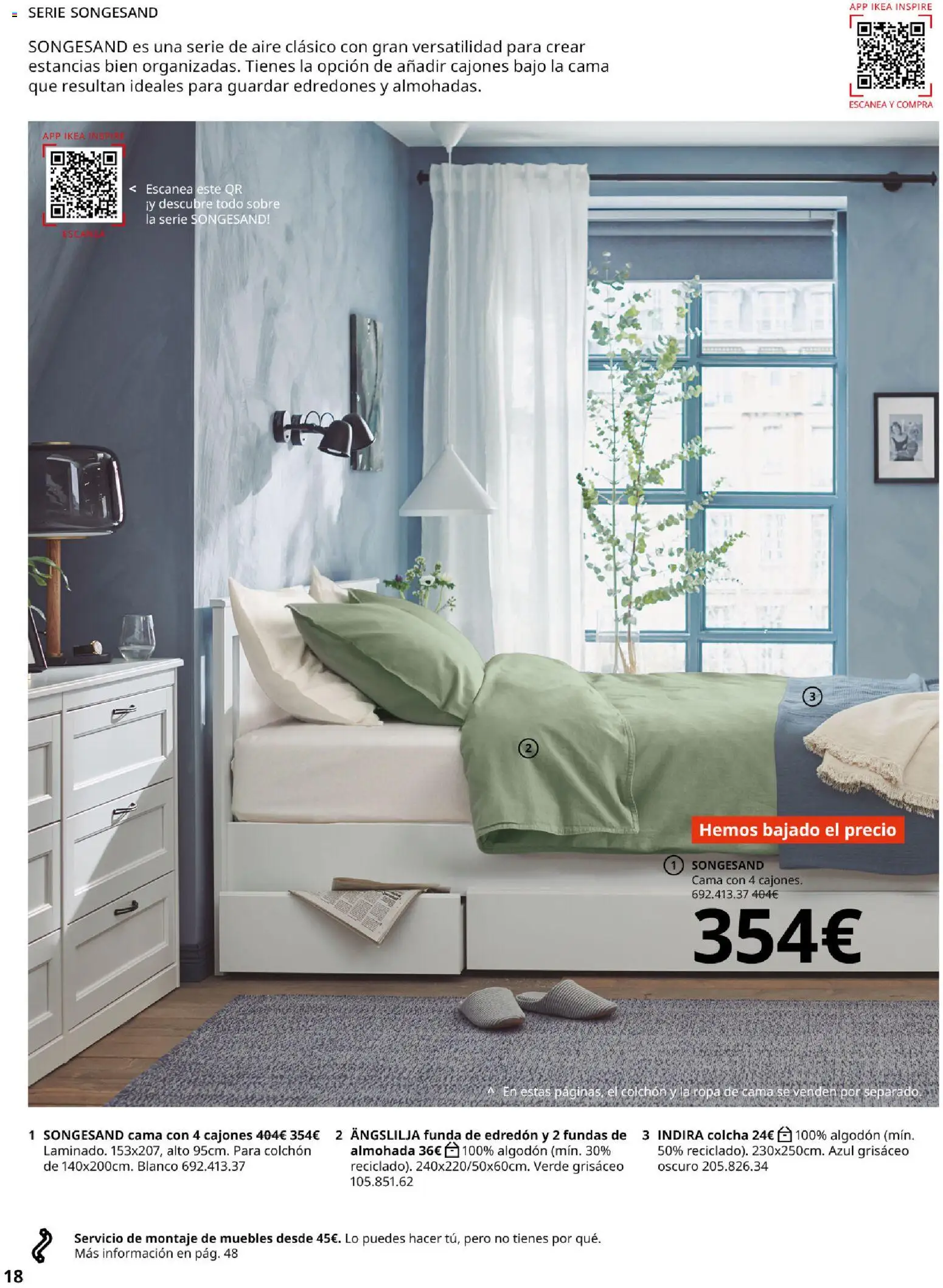 Catálogo IKEA Muebles para el dormitorio │ válido desde el 01/02/2026 | Página: 18 | Productos: Funda, Algodón, Cama, Colcha