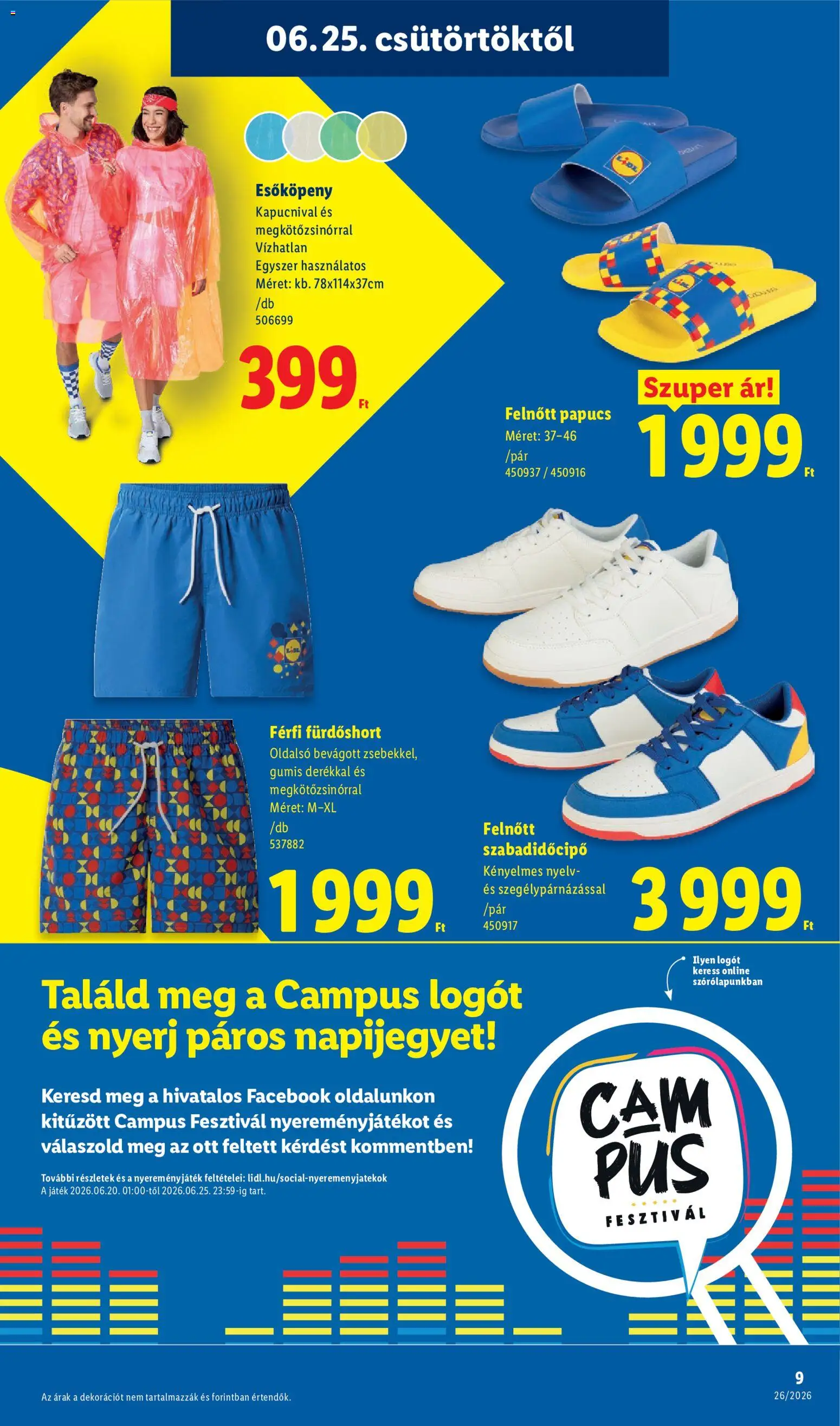 Lidl akciós ujság - amely érvényes a következő dátumtól: 25.06.2026 | Oldal: 9