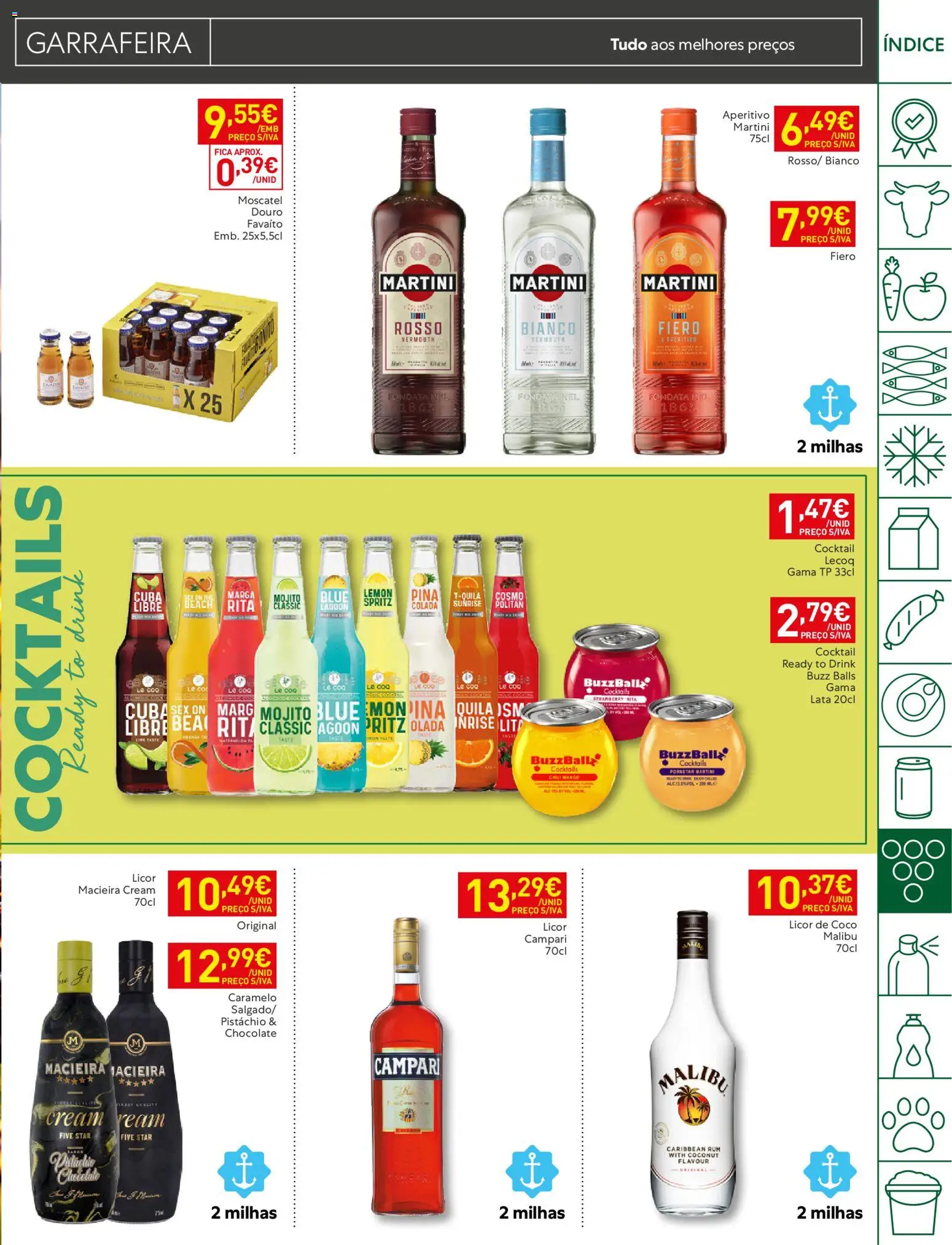 Recheio folheto Madeira │ válido de 06/10/2026 | Página: 29 | Produtos: Malibu, Licor, Campari, Macieira cream