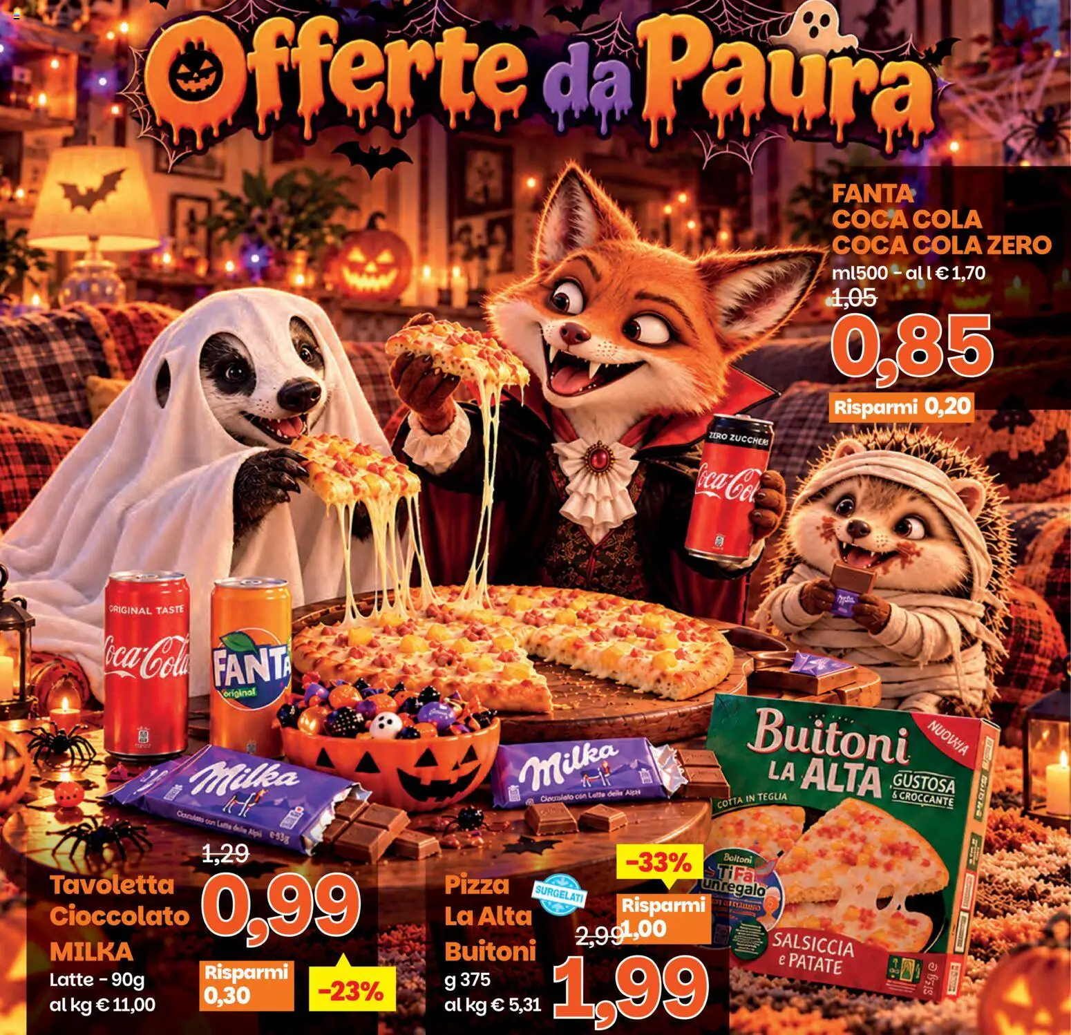Volantino Prix del 20/10/2026 | Pagina: 20 | Prodotti: Salsiccia, Fanta, Tavoletta, Coca Cola Zero