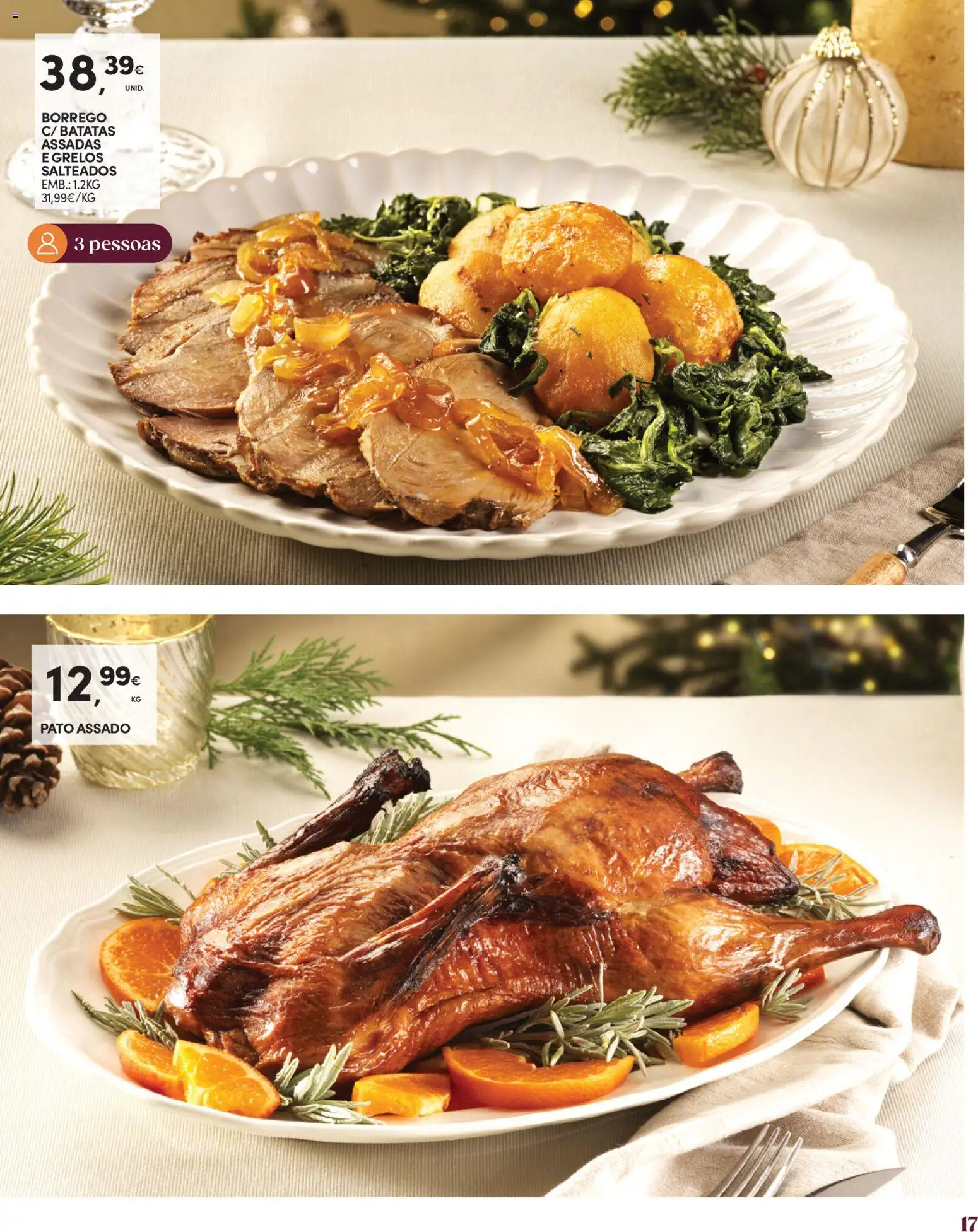Continente O Natal servido ao nosso jeito │ válido de 27/10/2026 | Página: 17 | Produtos: Batatas, Pato, Grelos