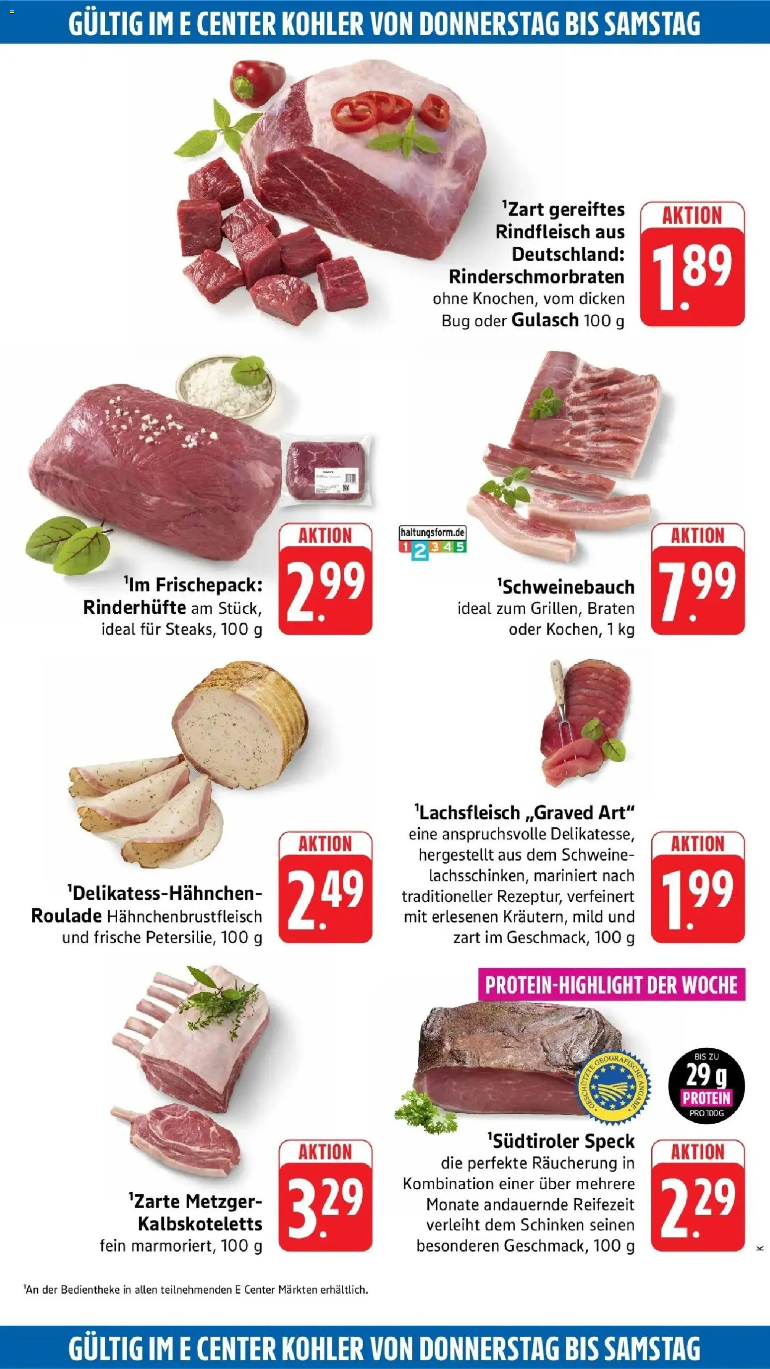 Edeka Prospekt Offenburg (ab 05.10.2026) » Angebote Online | Seite: 50 | Produkte: Gulasch, Schinken, Rindfleisch