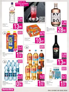 Sutterlüty Flugblatt ab 29.10.2026 gültig | Seite: 14 | Produkte: Gin, Getränke, Mineralwasser