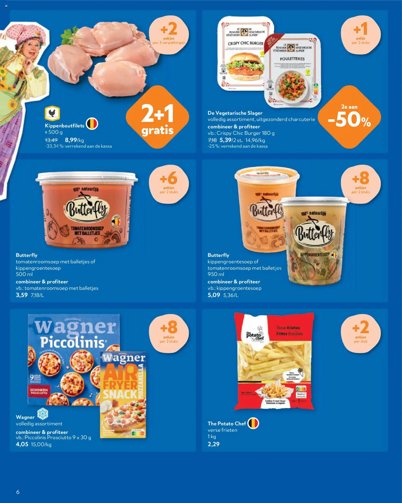 {H1} | Pagina: 6 | Producten: Prosciutto, Kippenboutfilets, Mozzarella