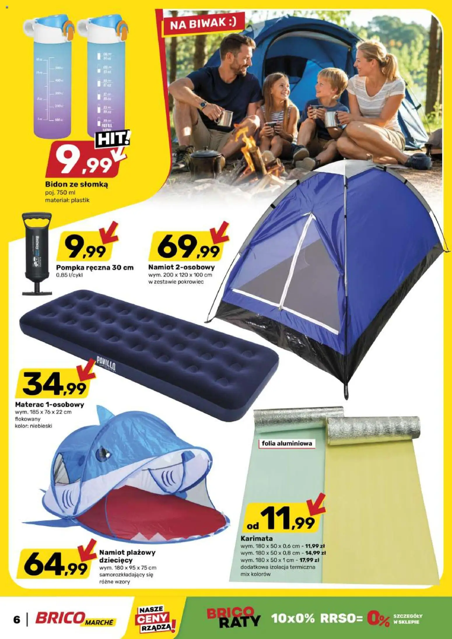 Brico Marché gazetka od 01.07.2026 | Strona: 6 | Produkty: Namiot plażowy, Materac