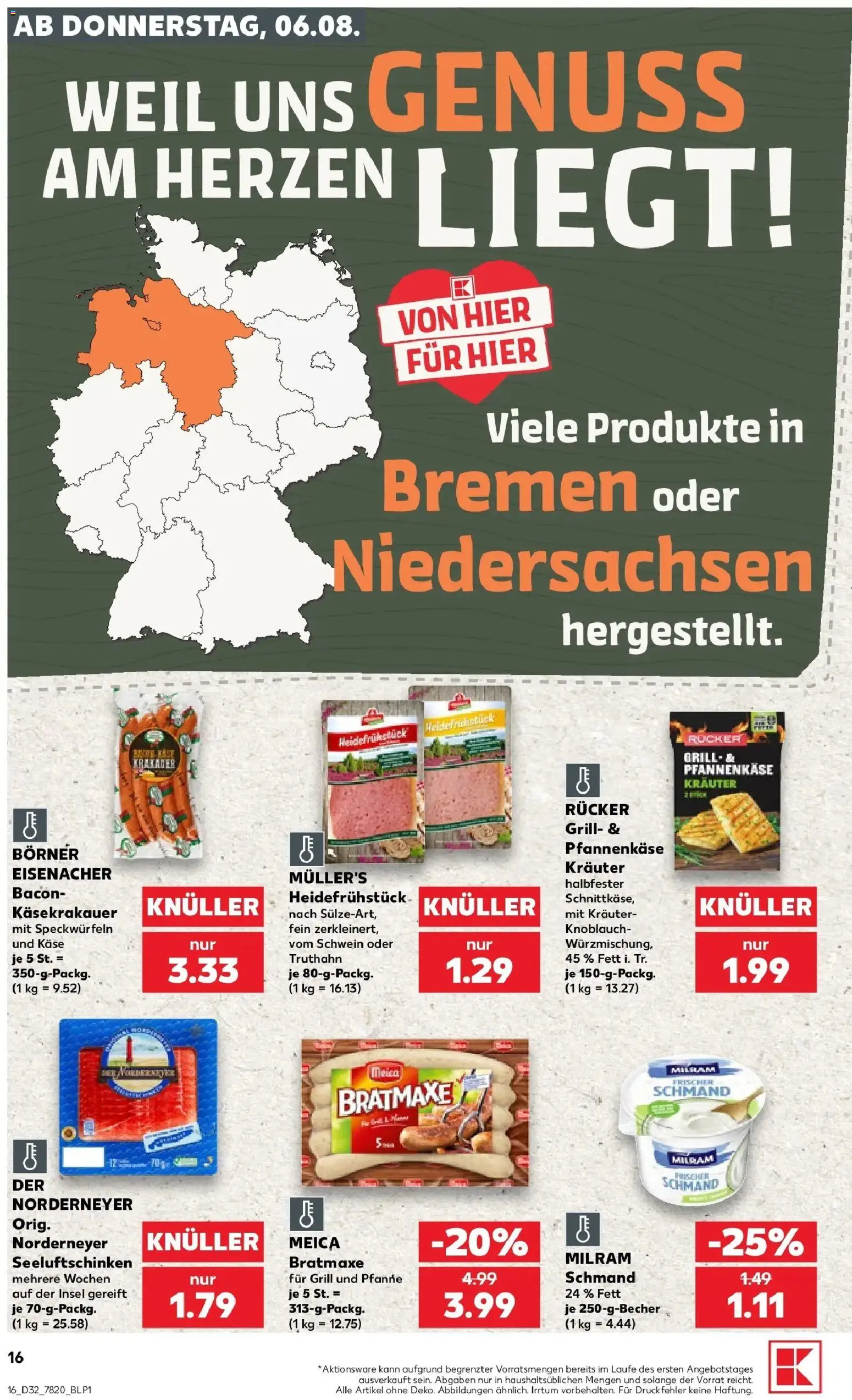 Kaufland Prospekt Alfeld (Leine) – gültig ab 03.08.2026 | Seite: 25 | Produkte: Grill, Käse, Meica, Knoblauch
