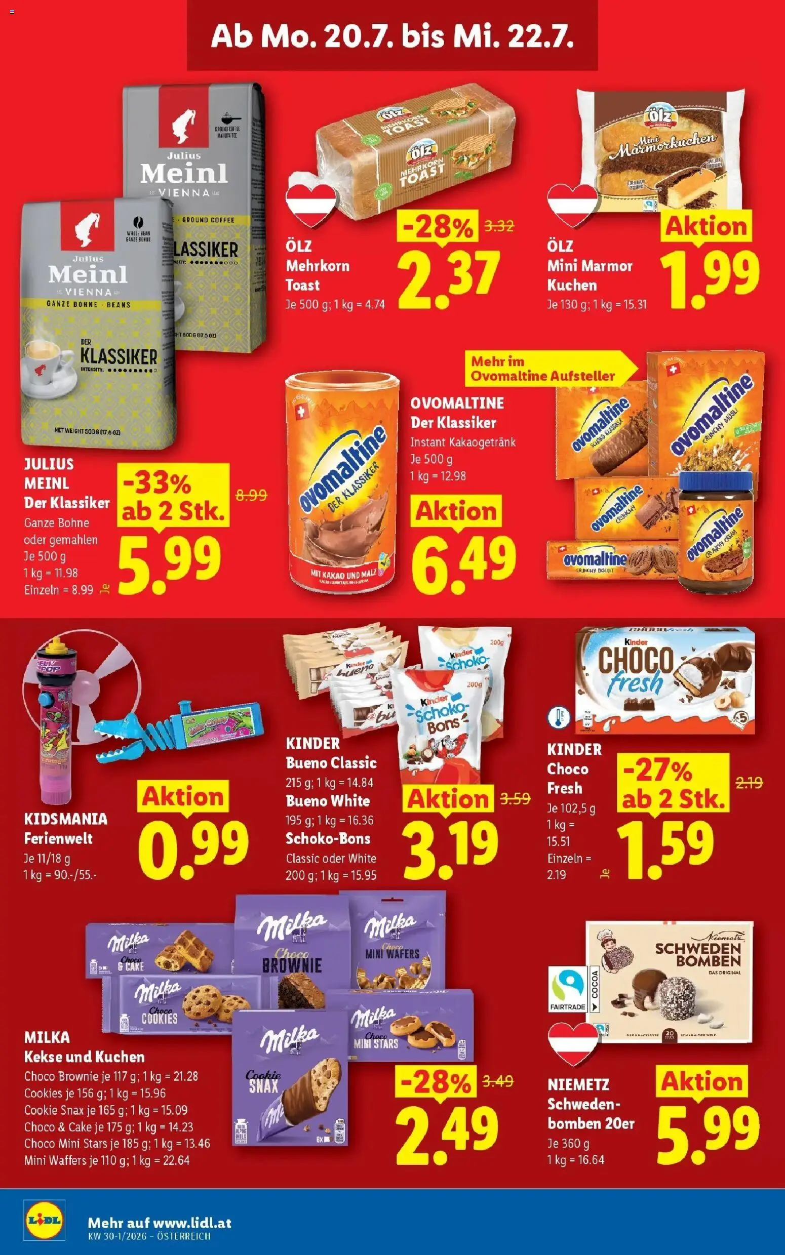 Lidl Flugblatt - Wien, Langenzersdorf, Zwettl gültig ab 16.07.2026 | Seite: 43 | Produkte: Kekse, Bohne