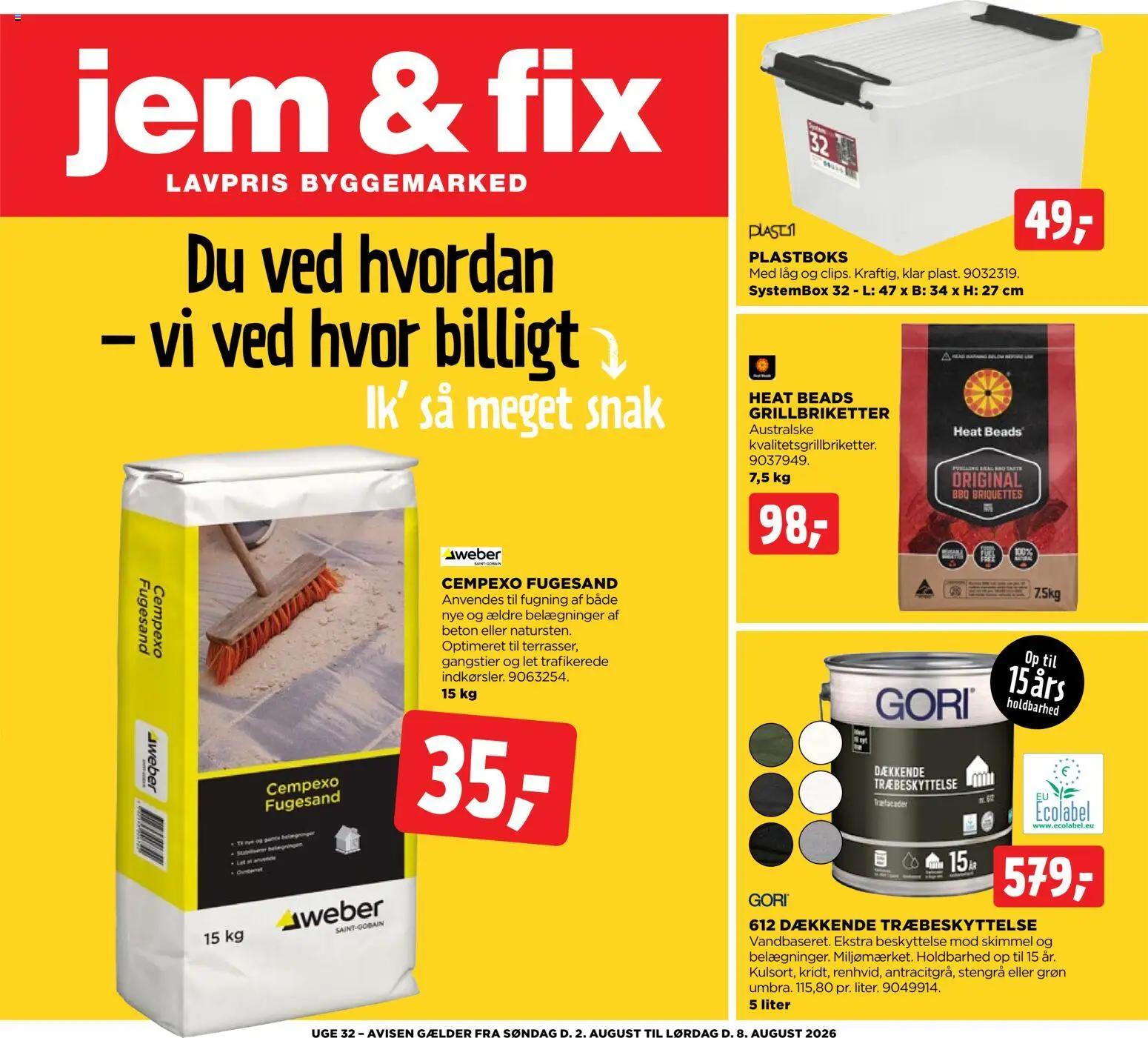 Jem & fix tilbudsavis – gyldig fra 02/08/2026 | Side: 1