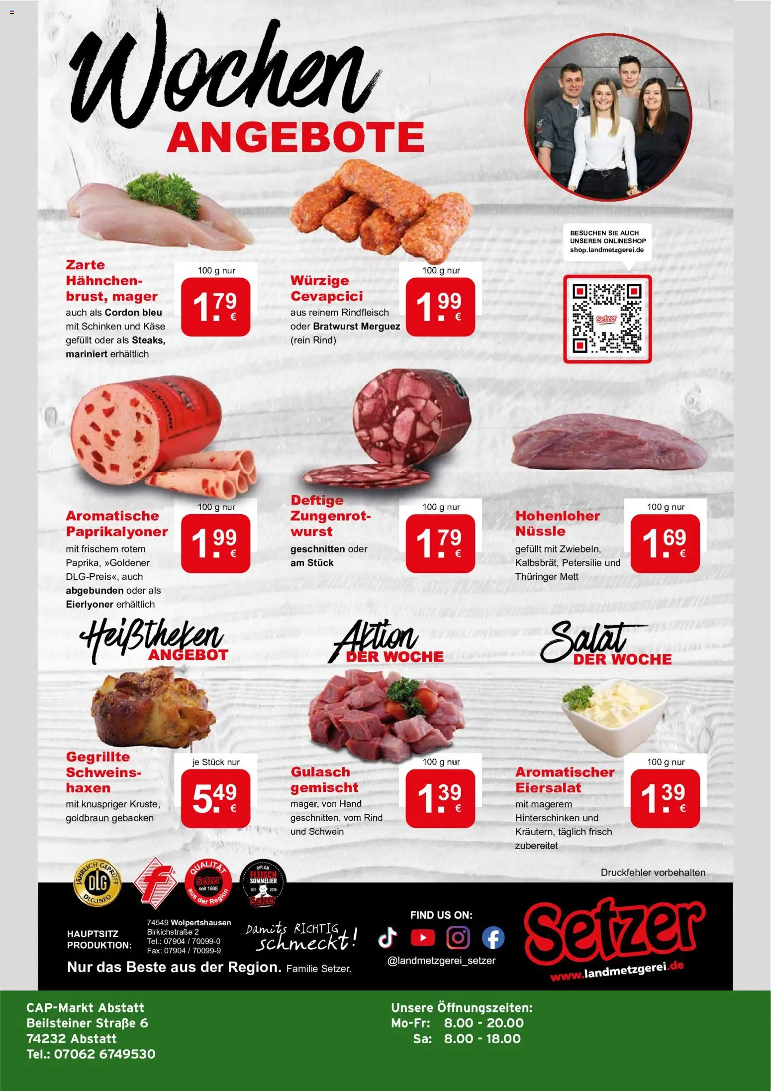 CAP Markt Prospekt – gültig ab 06.07.2026 | Seite: 4 | Produkte: Hahnchen, Bratwurst, Cevapcici, Salat
