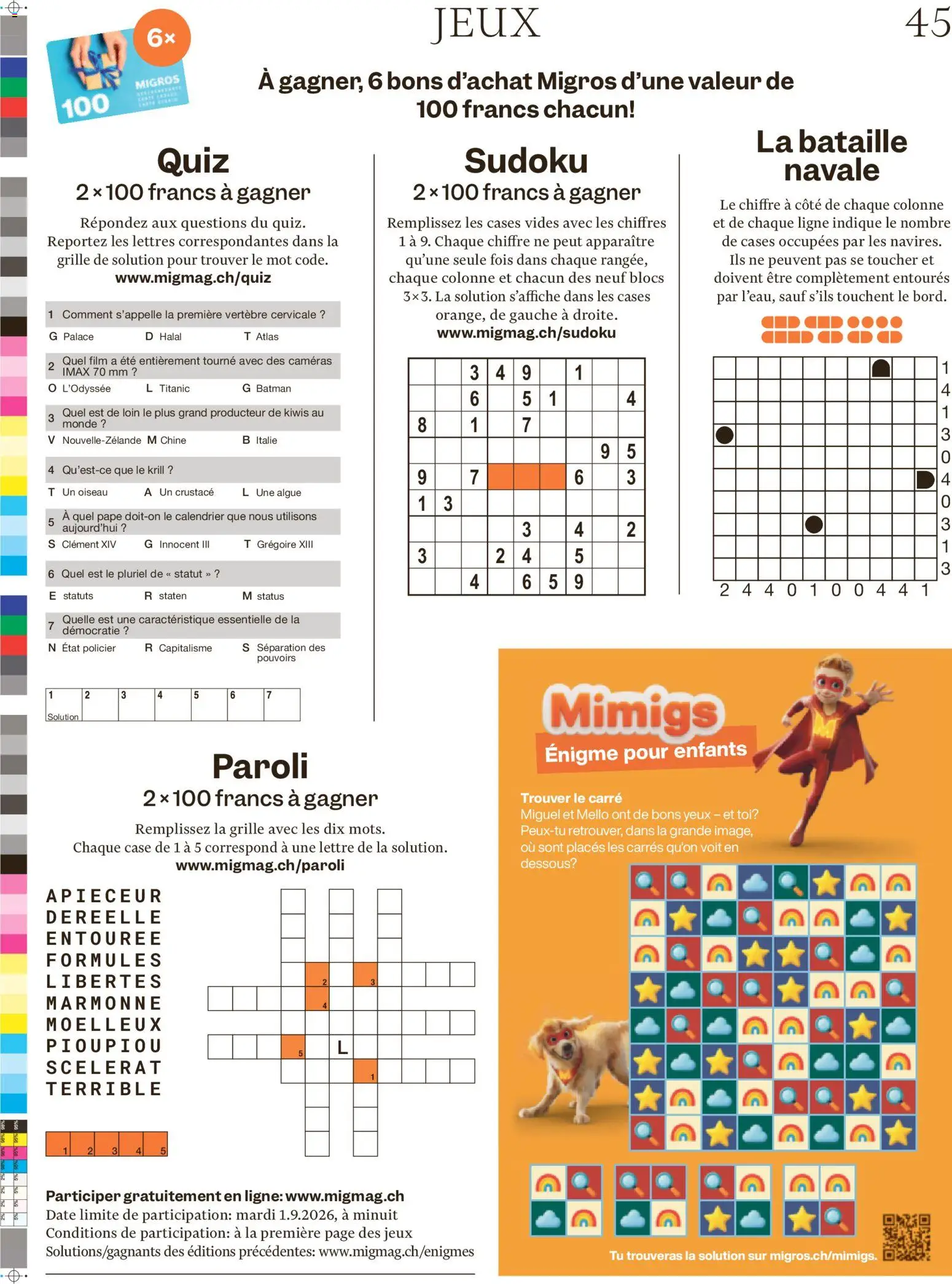 Migros aktionen Magazine FR – gültig ab 26.08.2026 | Seite: 45