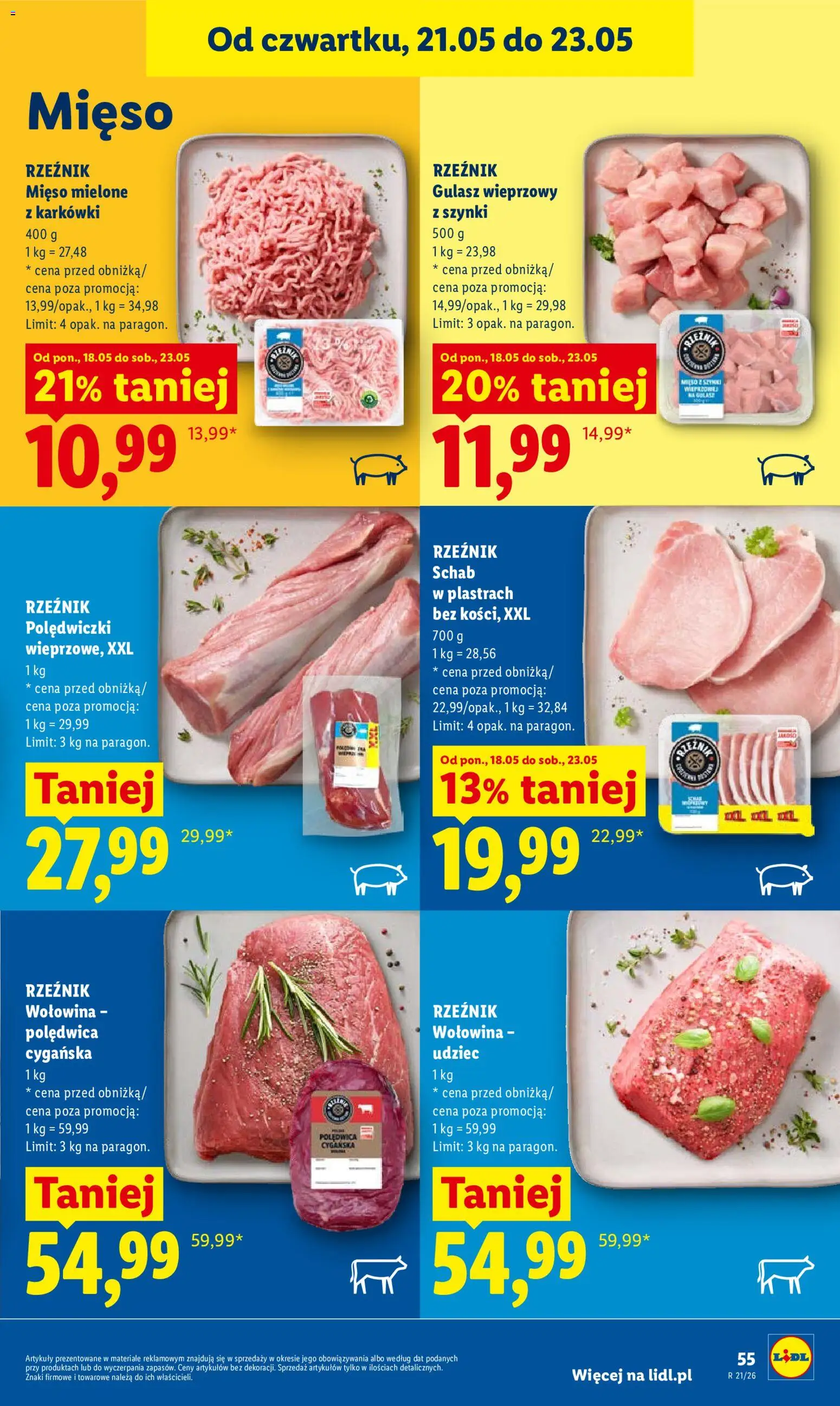 Lidl gazetka od 21.05.2026 | Strona: 57 | Produkty: Mięso, Mięso mielone, Wołowina, Gulasz