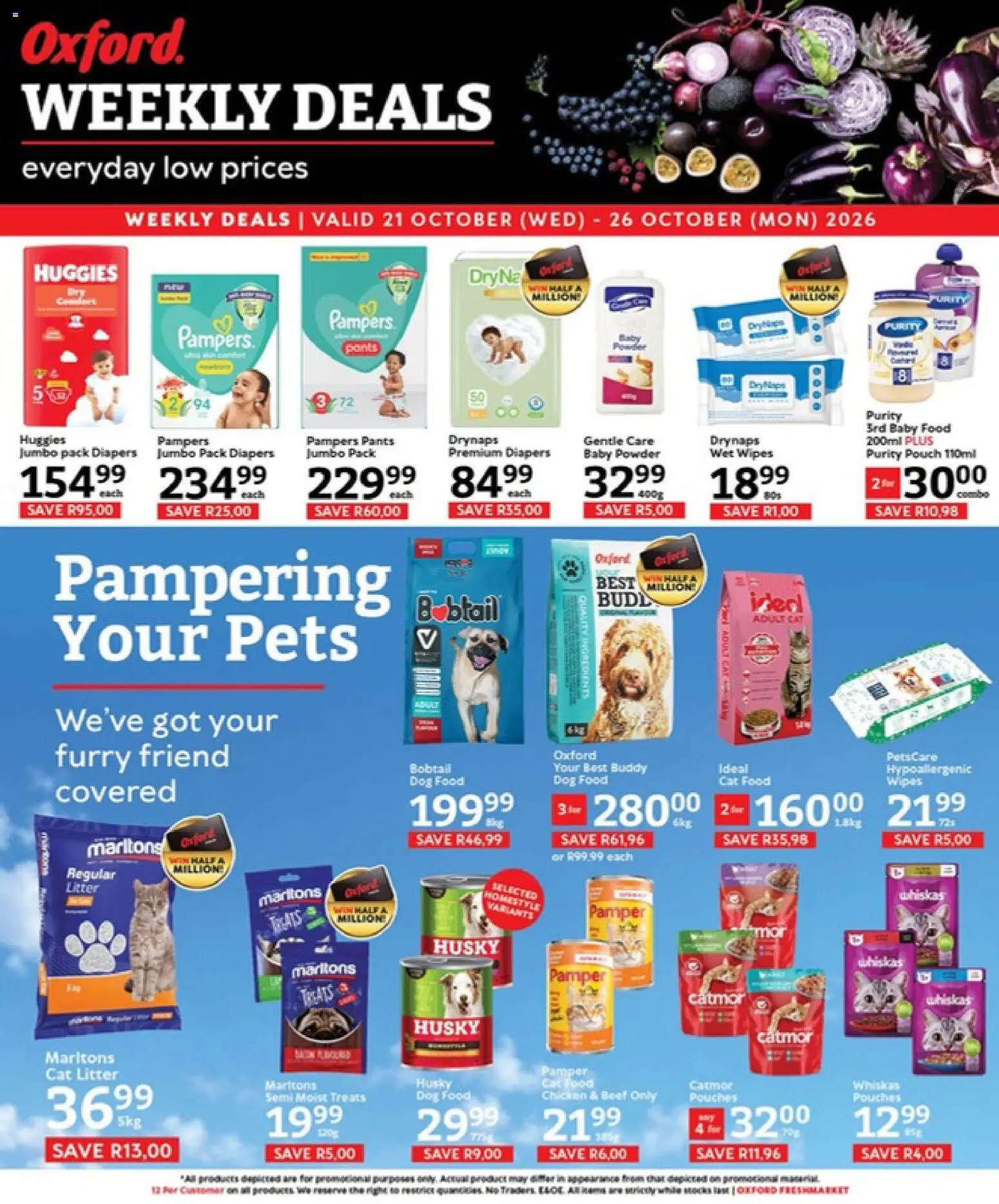 New Oxford Freshmarket catalogue – valid from 21/10/2026 | Page: 13 | Products: Pants, Diapers, Beef, Cat litter