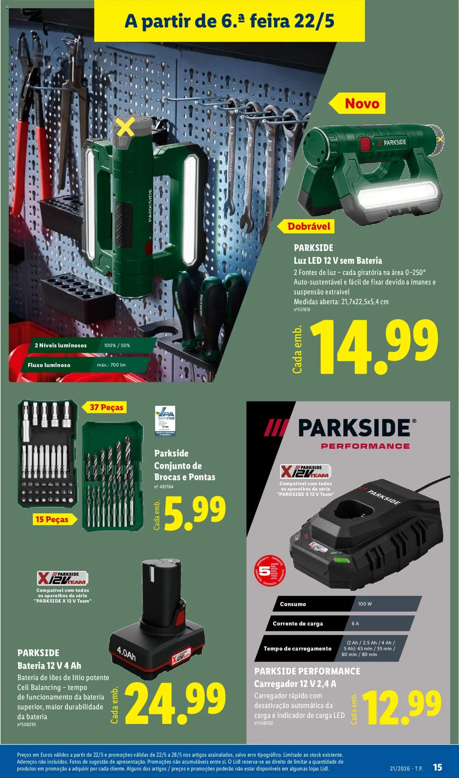Lidl Novidades │ válido de 18.05.2026 | Página: 15 | Produtos: Suspensão, Bateria