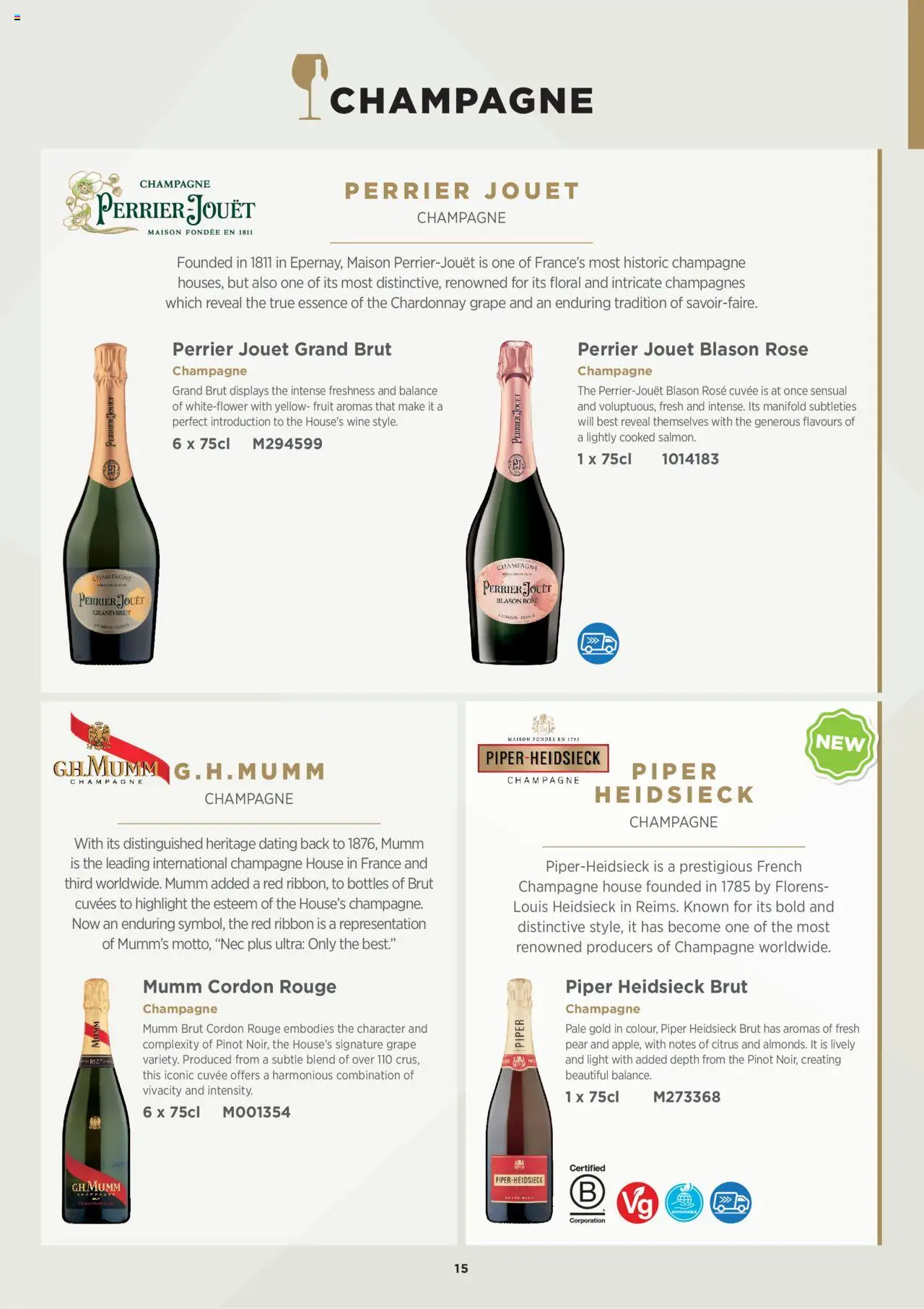 {H1} | Page: 15 | Products: Fruit, Grape, Wine, Champagne