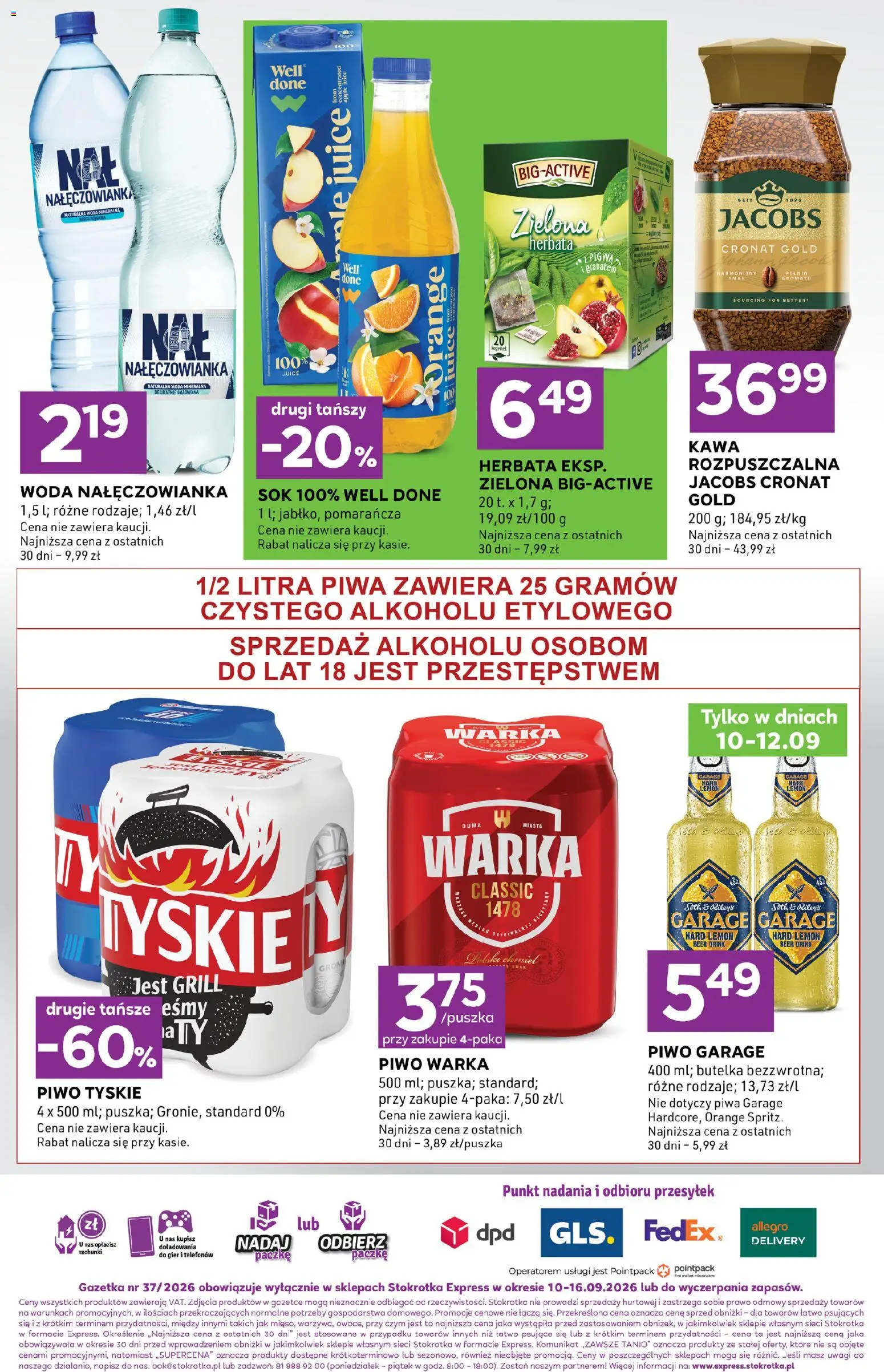 Stokrotka gazetka - Express od 10.09.2026 | Strona: 6 | Produkty: Pigwa, Herbata, Woda Nałęczowianka, Woda