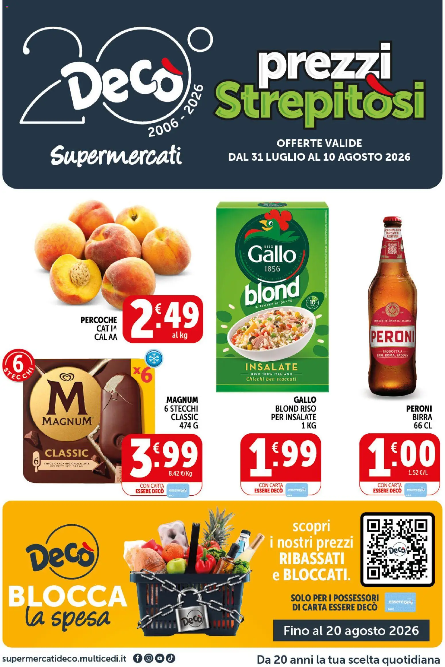 Volantino Decò del 31/07/2026 | Pagina: 1 | Prodotti: Birra, Riso