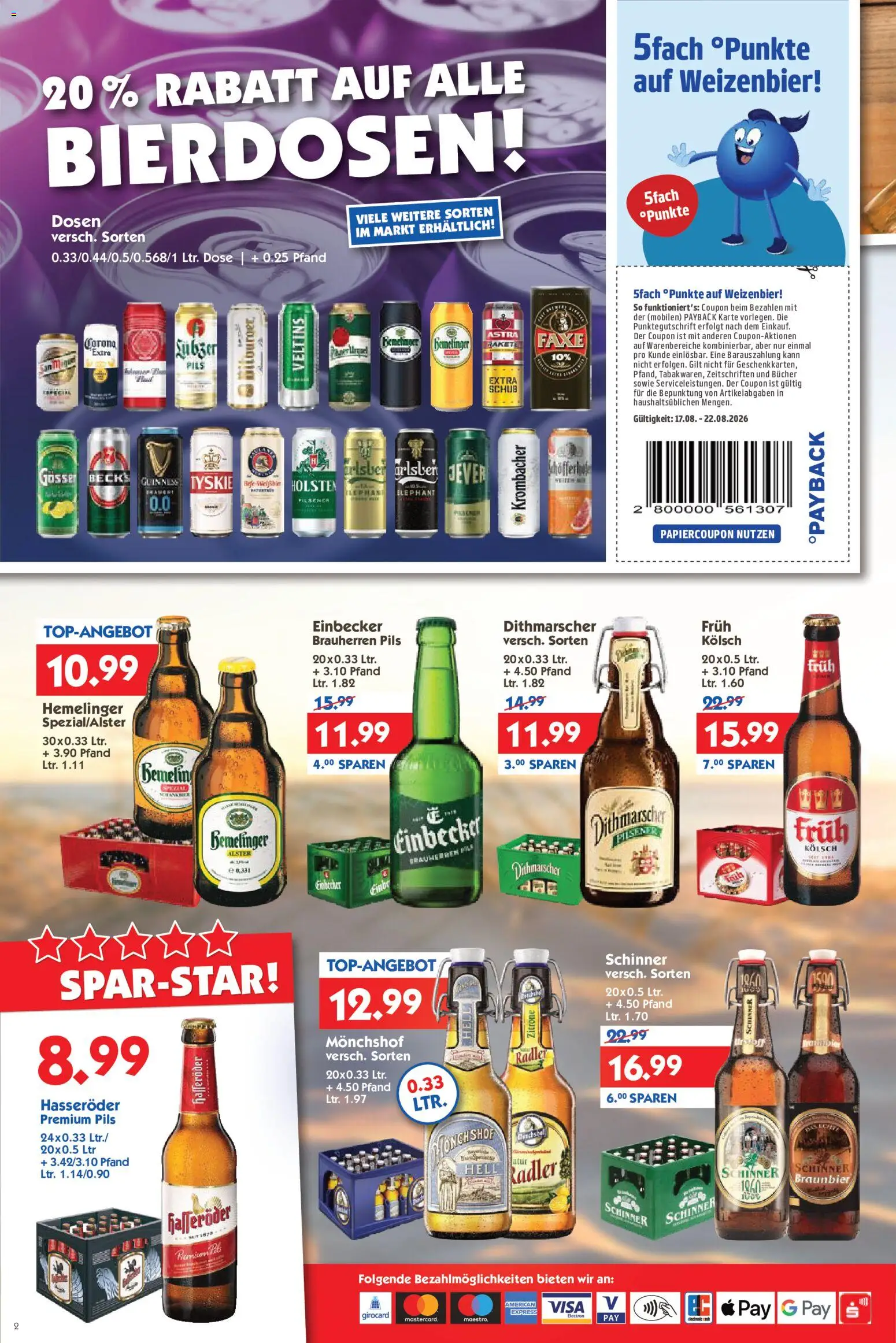 HOL’AB! Prospekt – gültig ab 17.08.2026 | Seite: 2 | Produkte: Monchshof, Tyskie, Jever, Krombacher