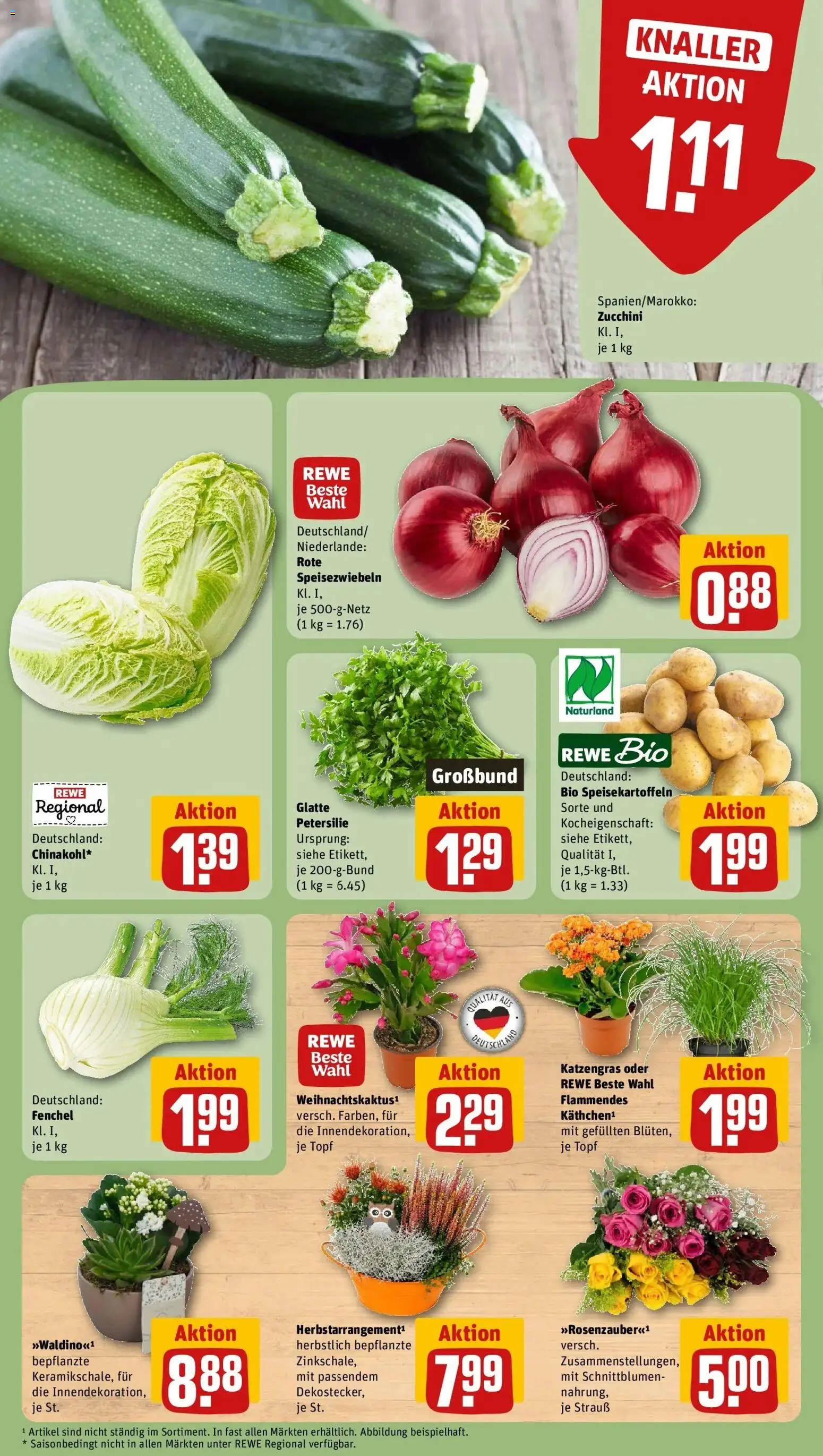 REWE Prospekt ab 26.10.2026 zum Blättern » Angebote | Seite: 7 | Produkte: Petersilie, Zucchini