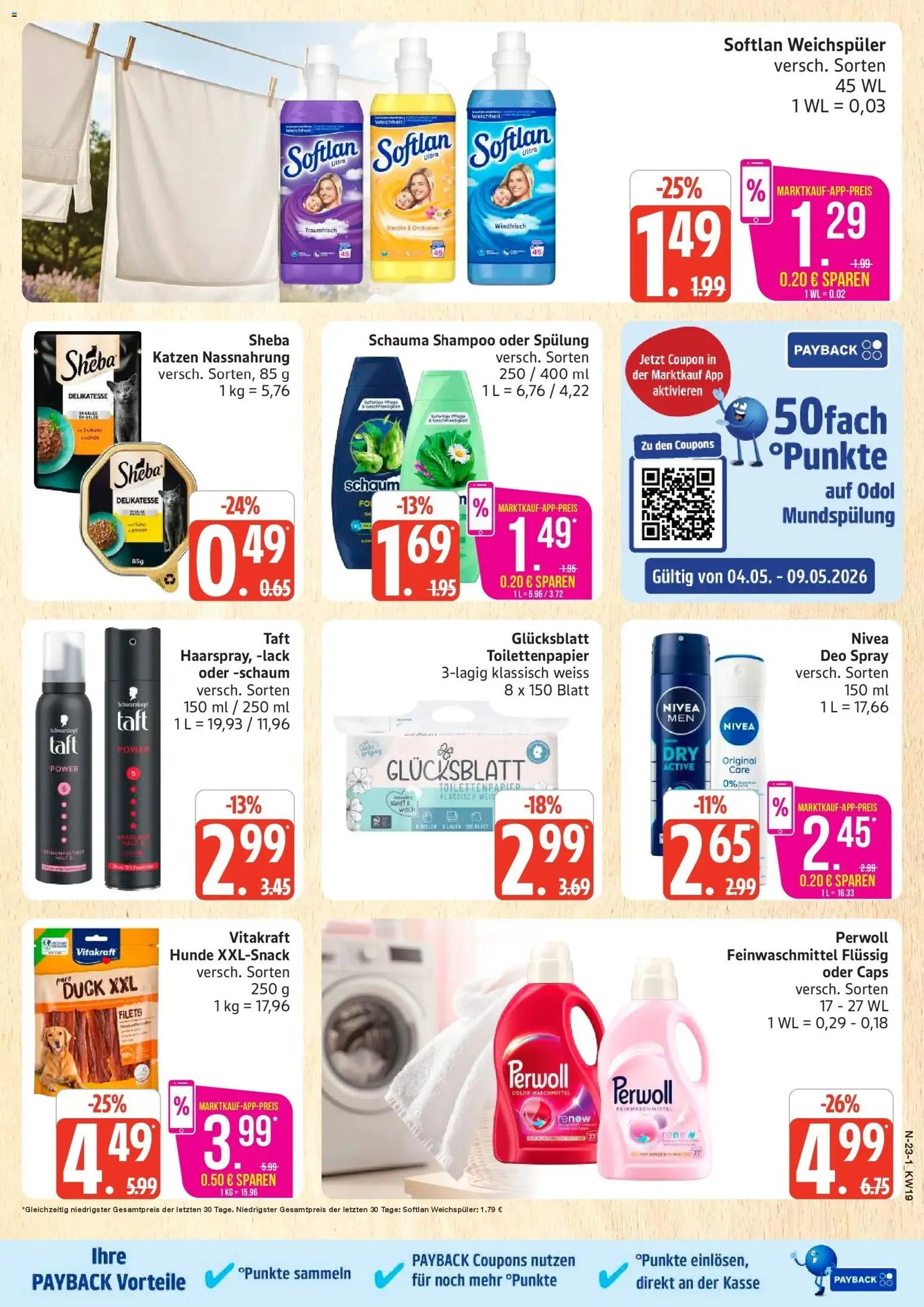 Marktkauf Prospekt Cuxhaven	 – gültig ab 04.05.2026 | Seite: 23 | Produkte: Schauma shampoo, Perwoll, Waschmittel, Toilettenpapier
