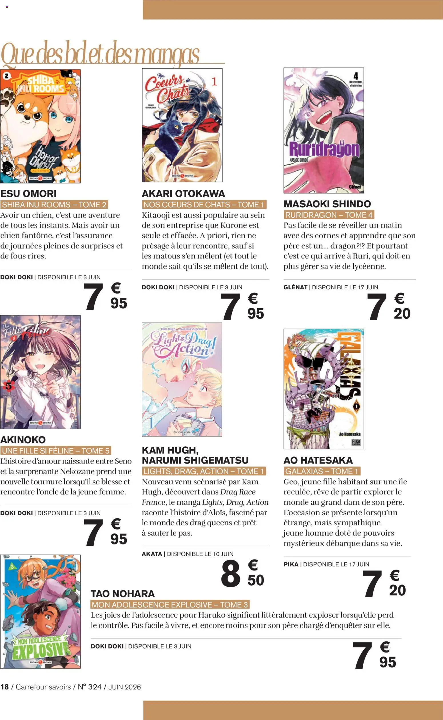 {H1} | Page: 18 | Produits: Manga, Mais