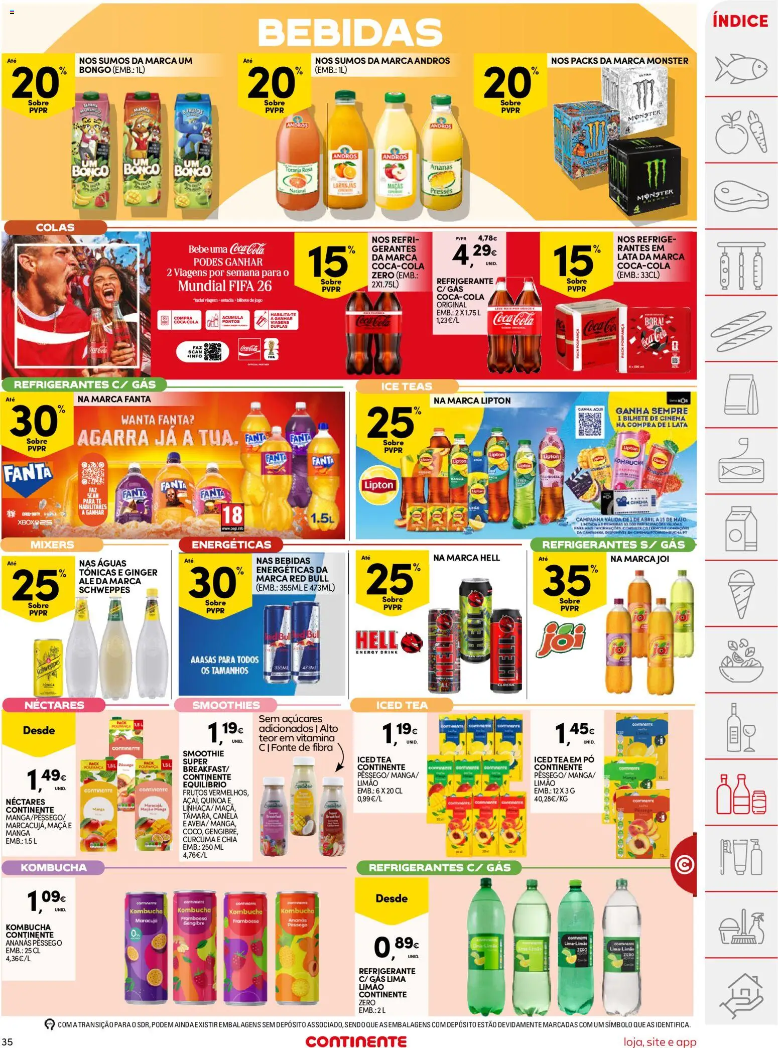 Continente folheto │ válido de 05.05.2026 | Página: 35 | Produtos: Fanta, Canela, Maçãs, Coca-cola