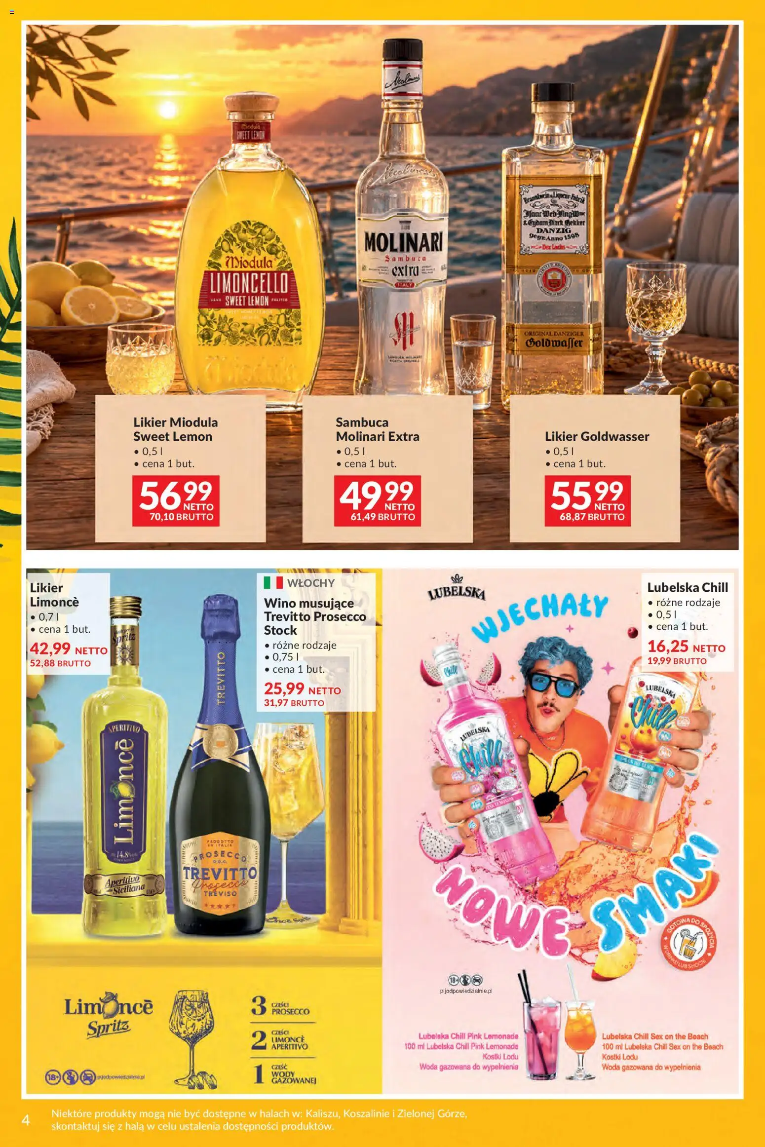 Makro gazetka - Summer drinks od 07.07.2026 | Strona: 4 | Produkty: Limoncello, Wino, Prosecco, Woda
