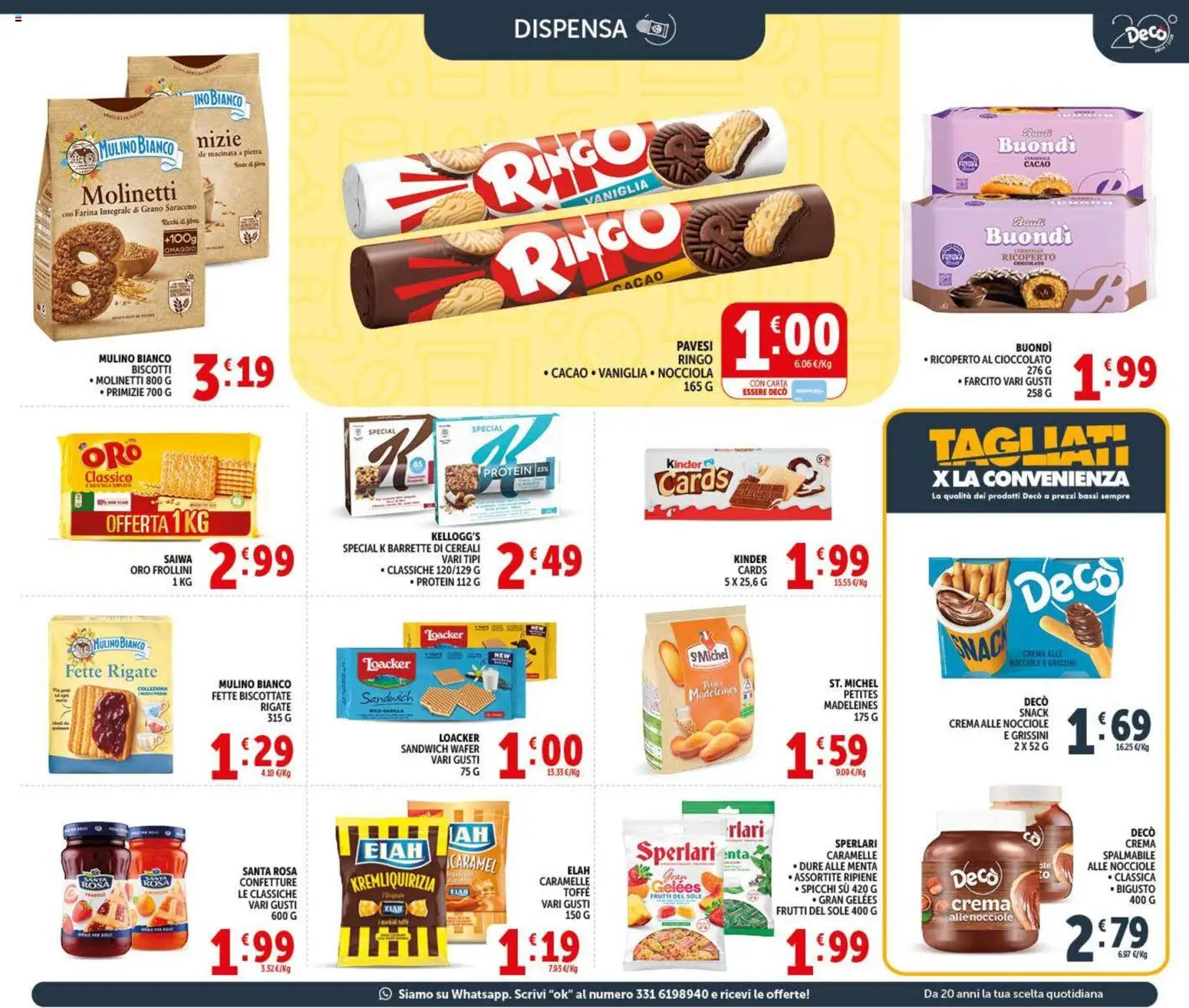 Volantino Decò del 20.05.2026 | Pagina: 13 | Prodotti: Cioccolato, Cereali, Biscotti, Grissini