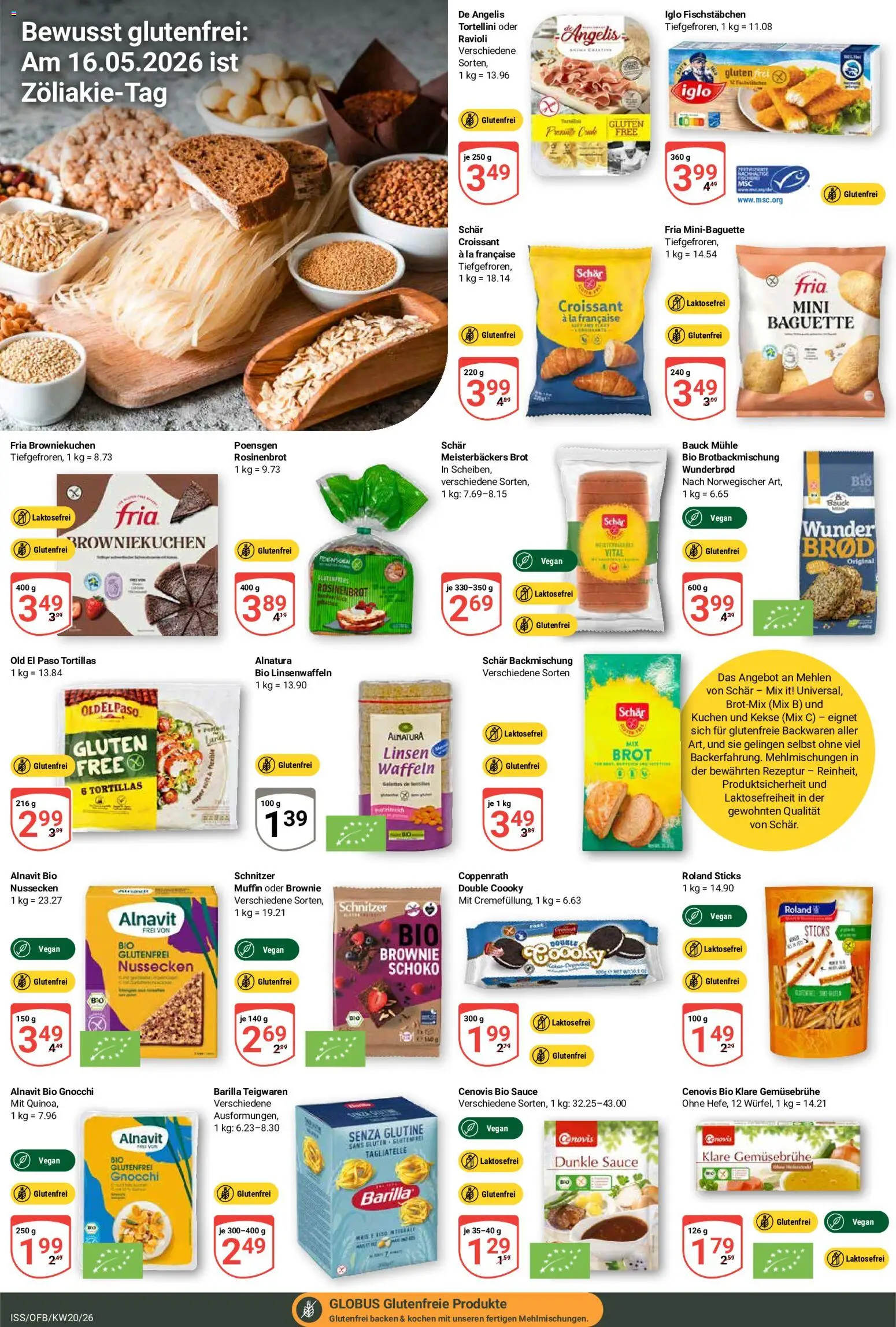 Globus Prospekt 	 – gültig ab 11.05.2026 | Seite: 20 | Produkte: Baguette, Croissant, Brot, Kekse