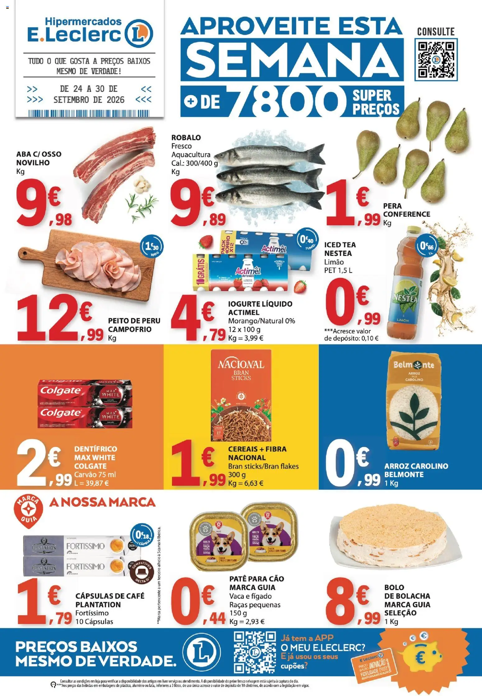 E.Leclerc folheto │ válido de 24/09/2026 | Página: 1 | Produtos: Peru, Delta q, Iogurte, Patê