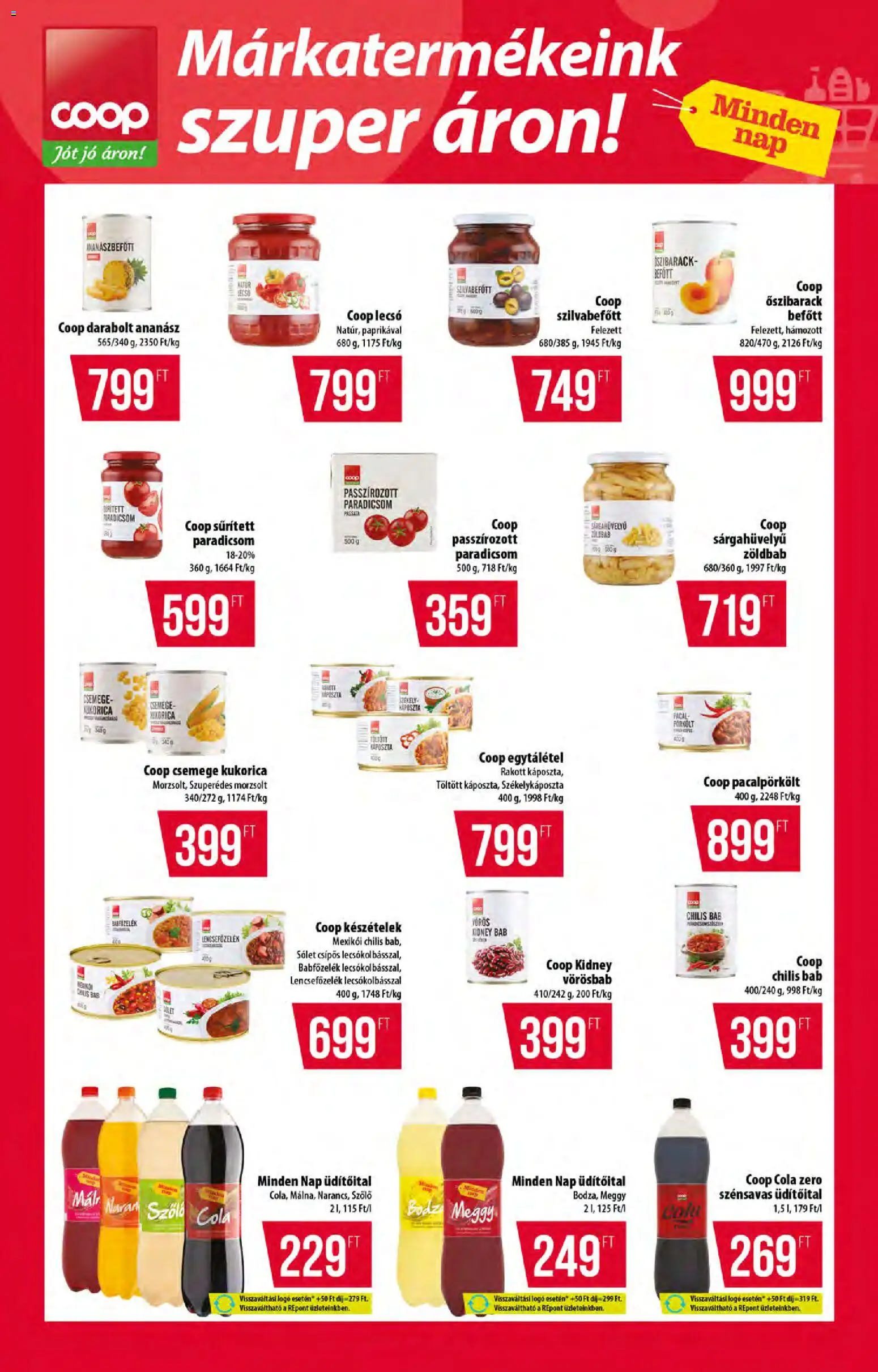 COOP akciós ujság - amely érvényes a következő dátumtól: 11.06.2026 | Oldal: 6 | Termékek: Káposzta, Csemege kukorica, Paradicsom, Zöldbab